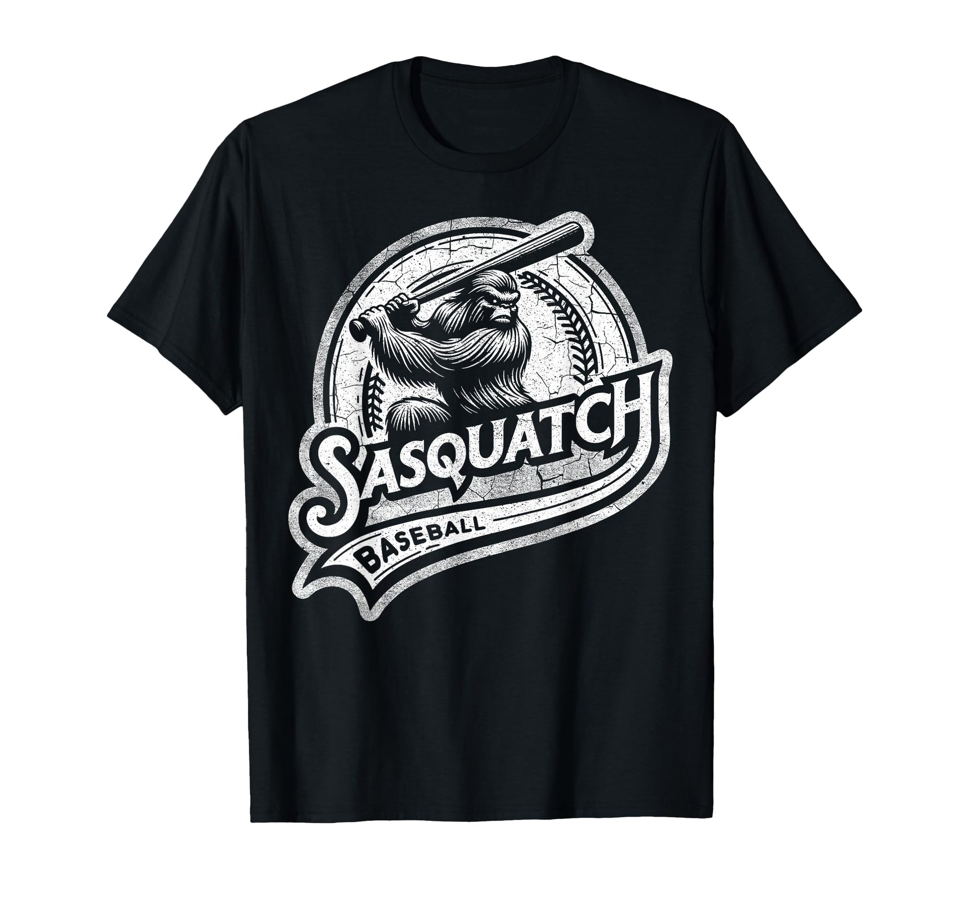 Sasquatch Baseball Squatch Funny Bigfoot T-Shirt - Trendy Graphic Unisex - T-Shirt, Sweatshirt, Hoodie