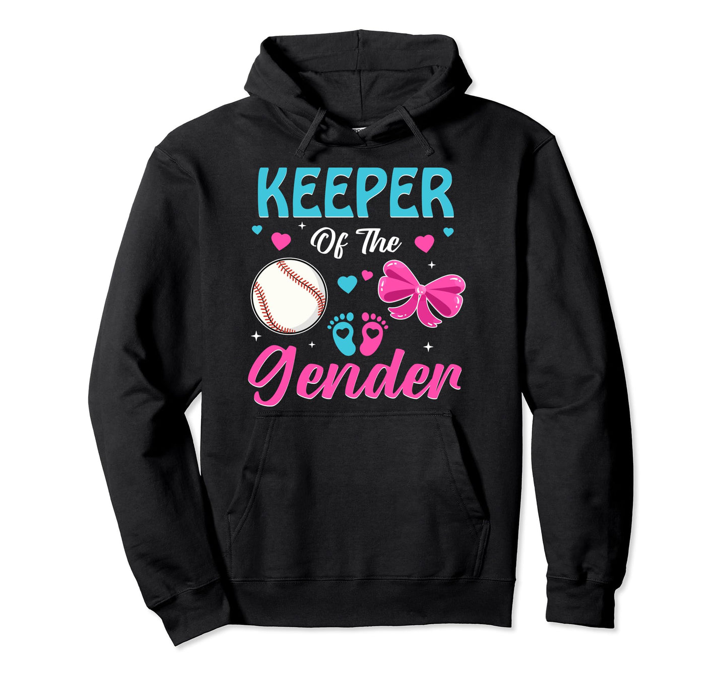 Keeper Gender Baseball Gender Reveal Party Hoodie - Minimalist Print Unisex - T-Shirt, Sweatshirt, Hoodie