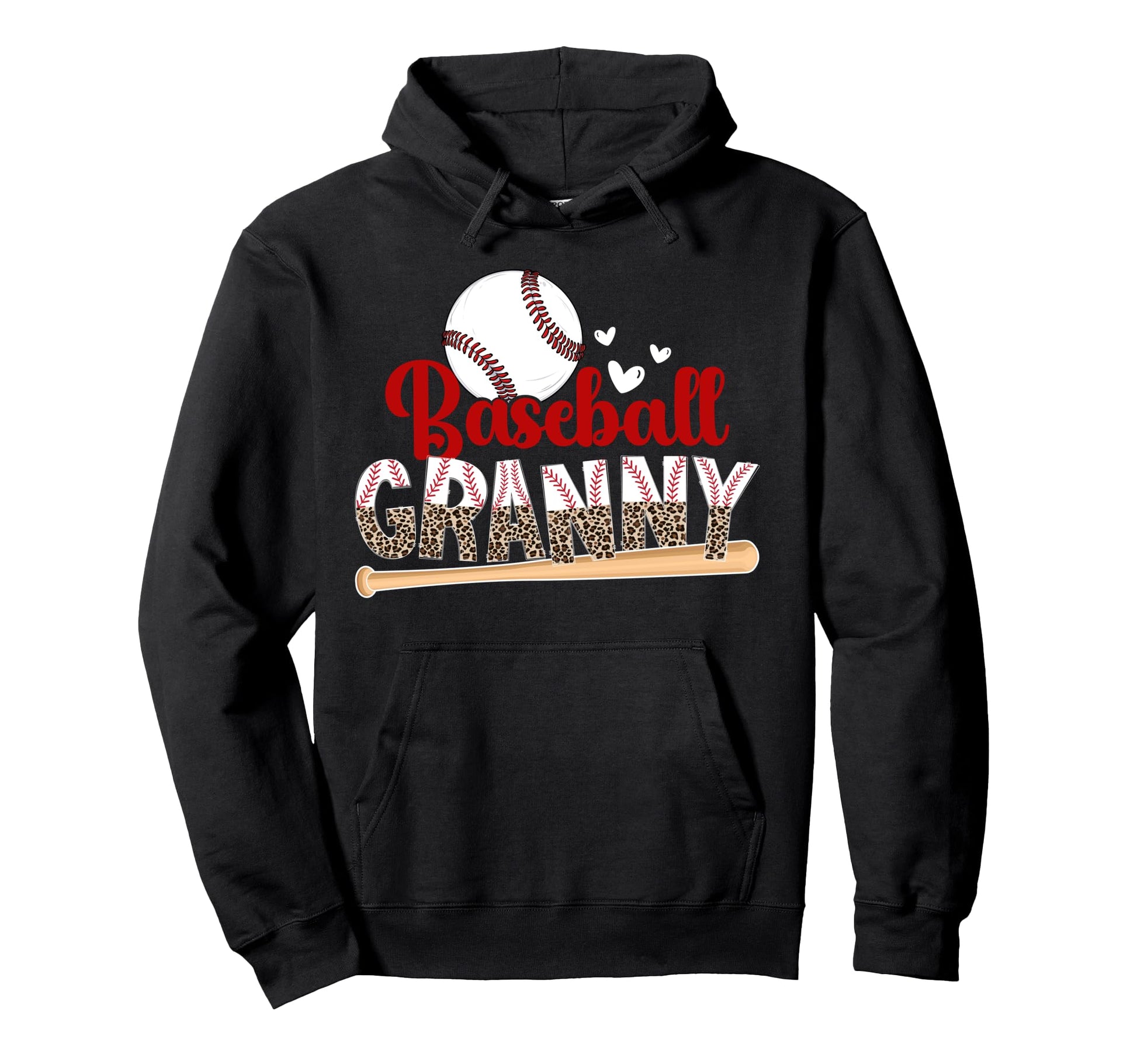 Baseball Granny Leopard Granny Hoodie - Streetwear Style for Adults - T-Shirt, Sweatshirt, Hoodie