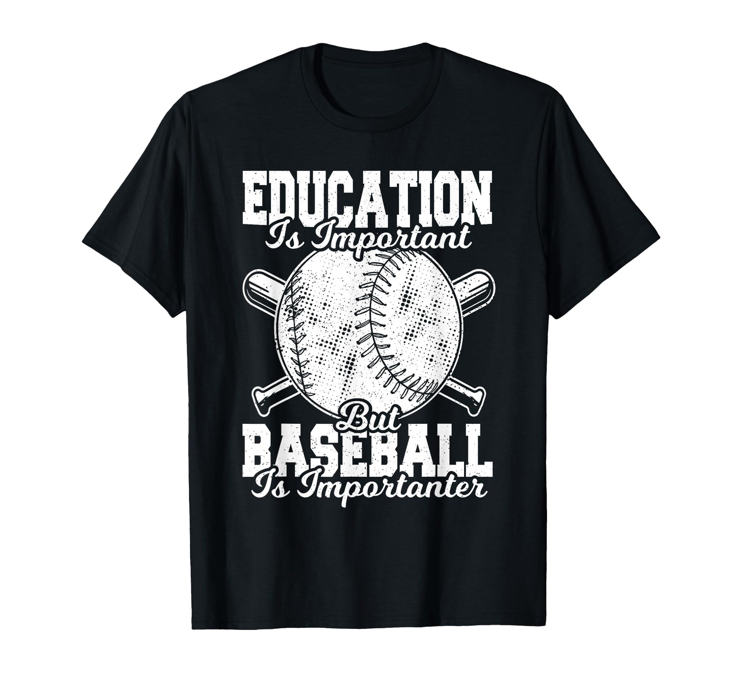Education Is Important But Baseball T-Shirt - Aesthetic Graphic for Adults - T-Shirt, Sweatshirt, Hoodie