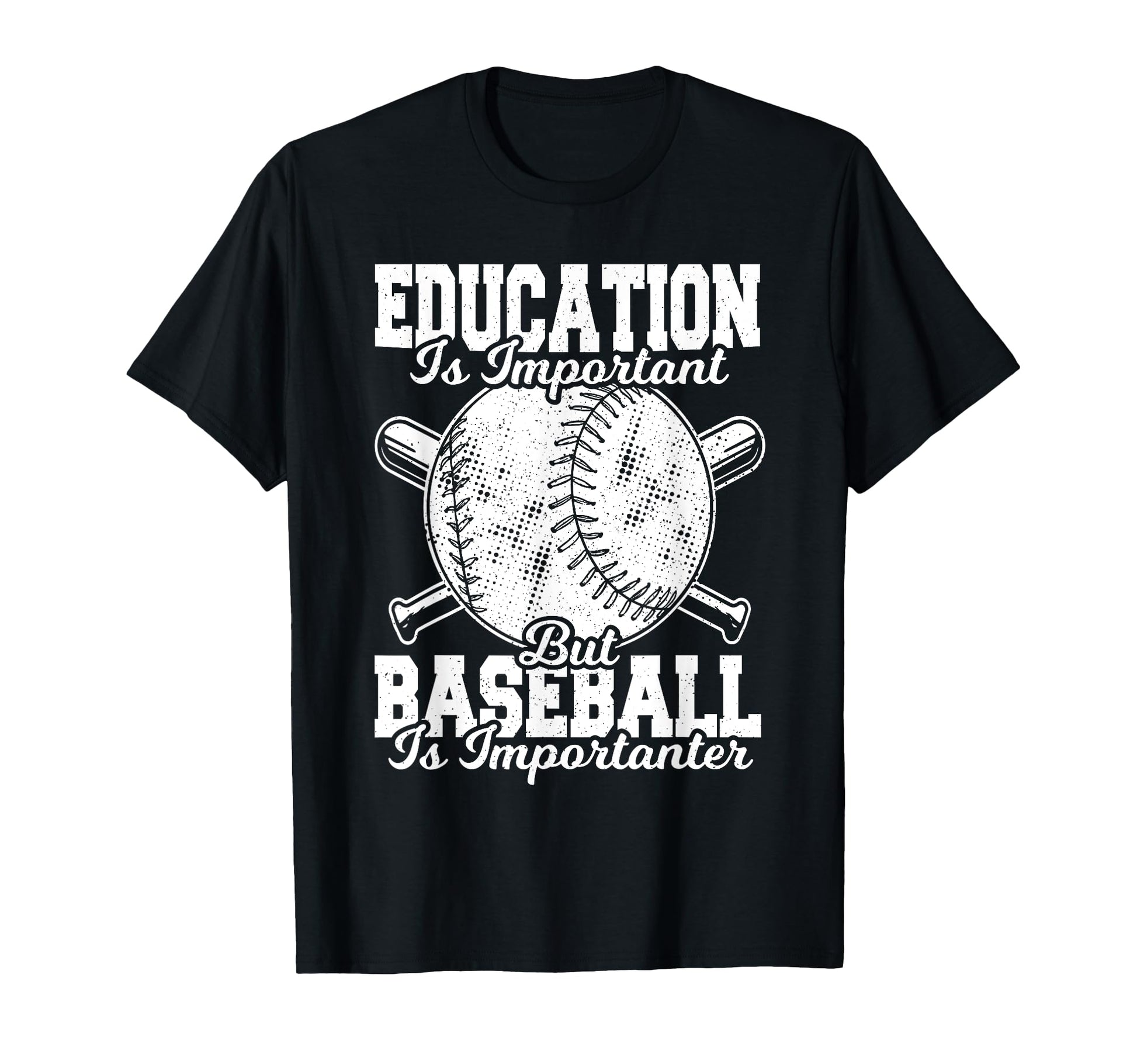 Education Is Important But Baseball T-Shirt - Aesthetic Graphic for Adults - T-Shirt, Sweatshirt, Hoodie