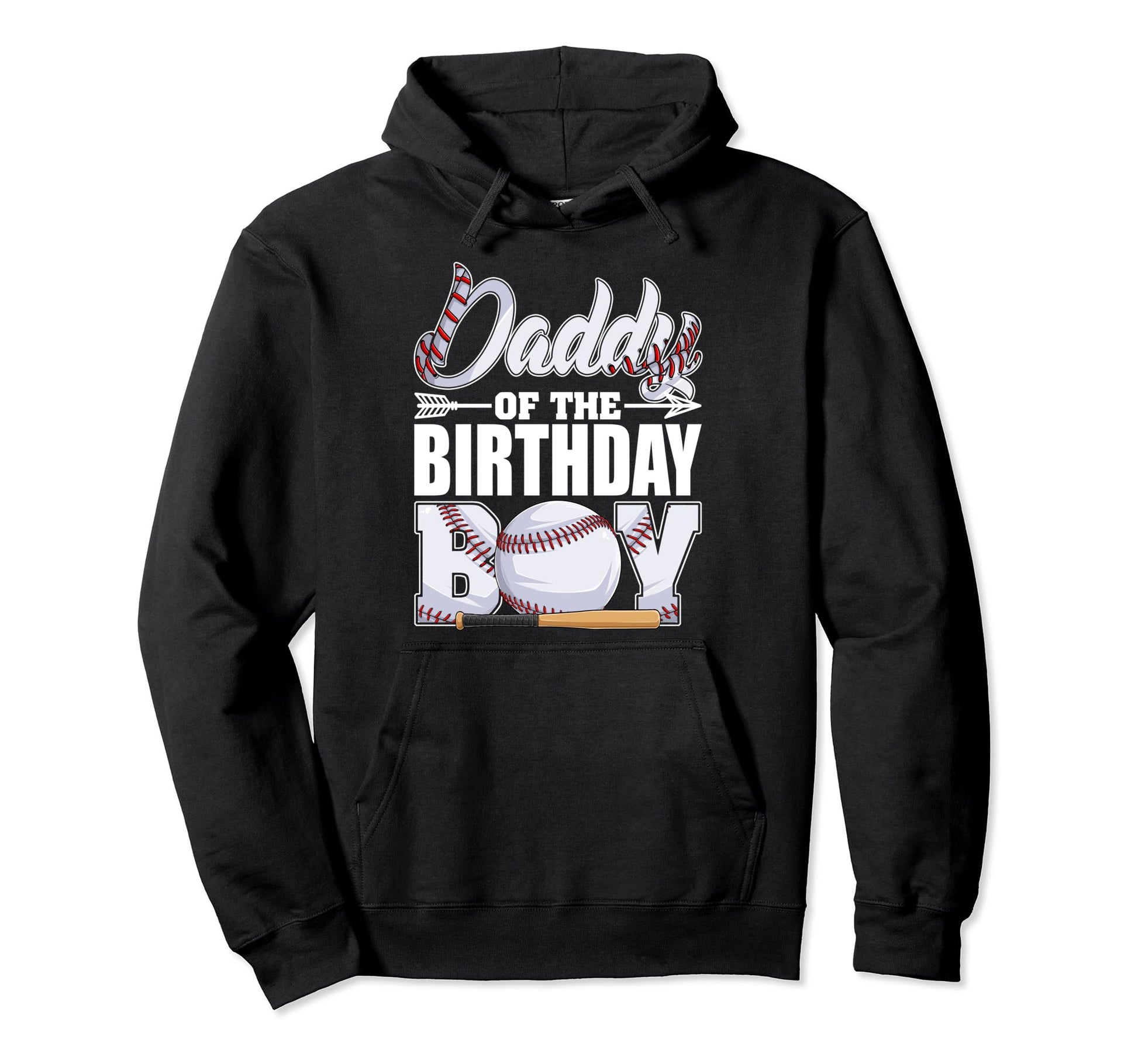 Daddy Birthday Baseball Matching Family Hoodie - Graphic Print Men Women - T-Shirt, Sweatshirt, Hoodie