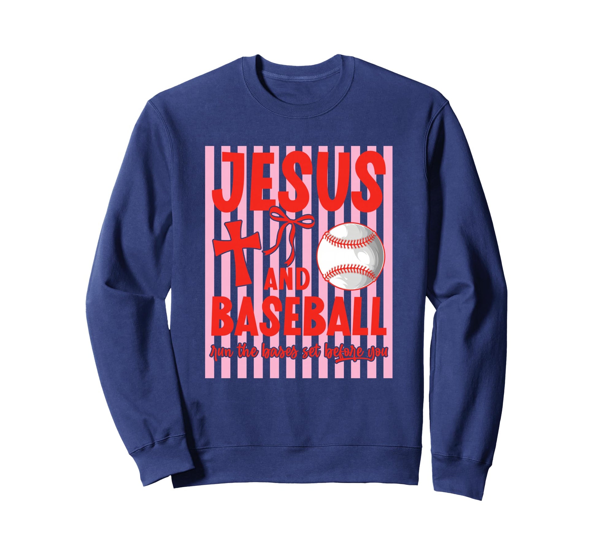 Jesus And Baseball Run Bases Set Sweatshirt - Custom Art Print for Adults - T-Shirt, Sweatshirt, Hoodie