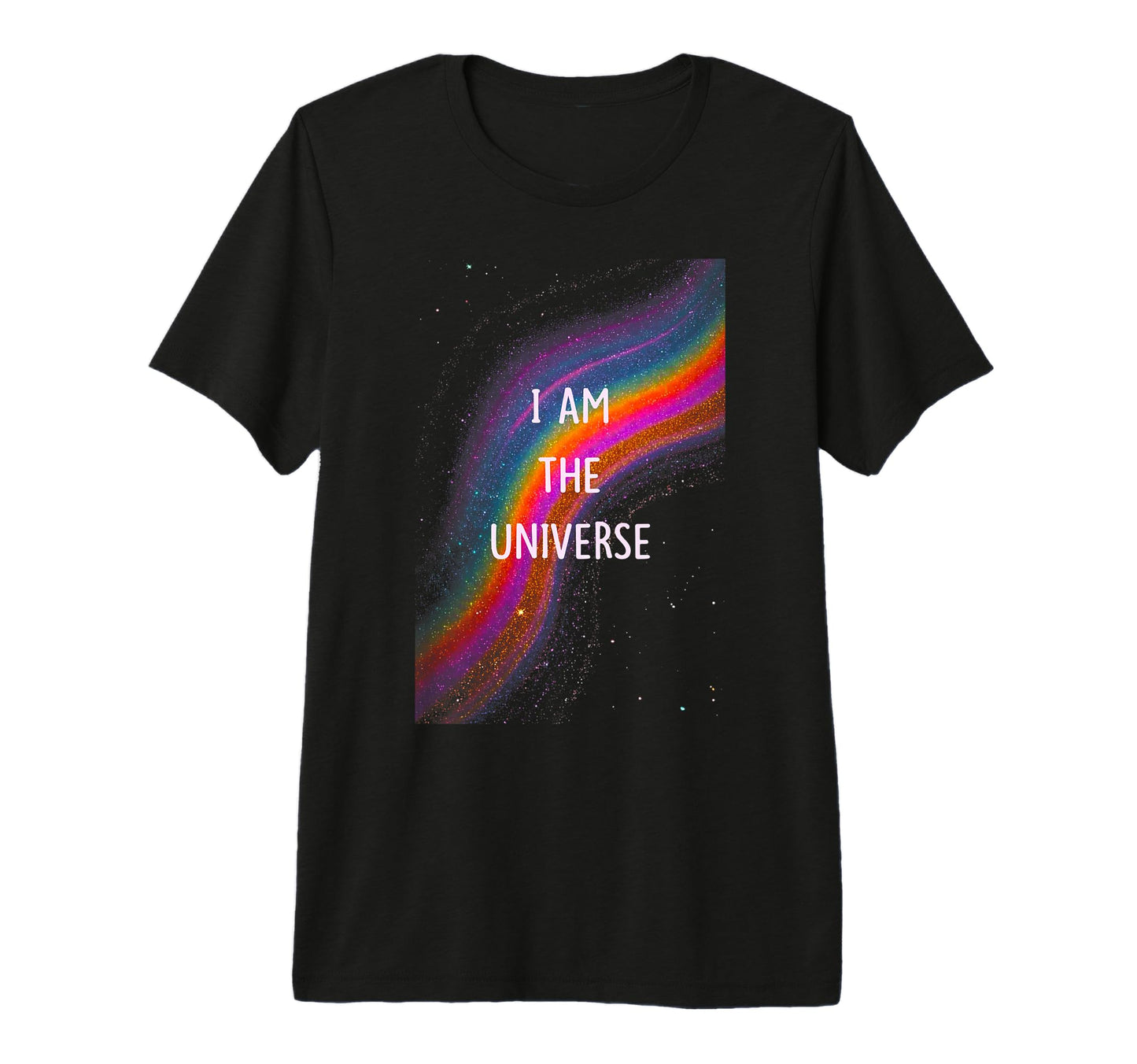 Psychedelic I Am Universe Trippy Rainbow T-Shirt - Graphic Print Unisex - T-Shirt, Sweatshirt, Hoodie
