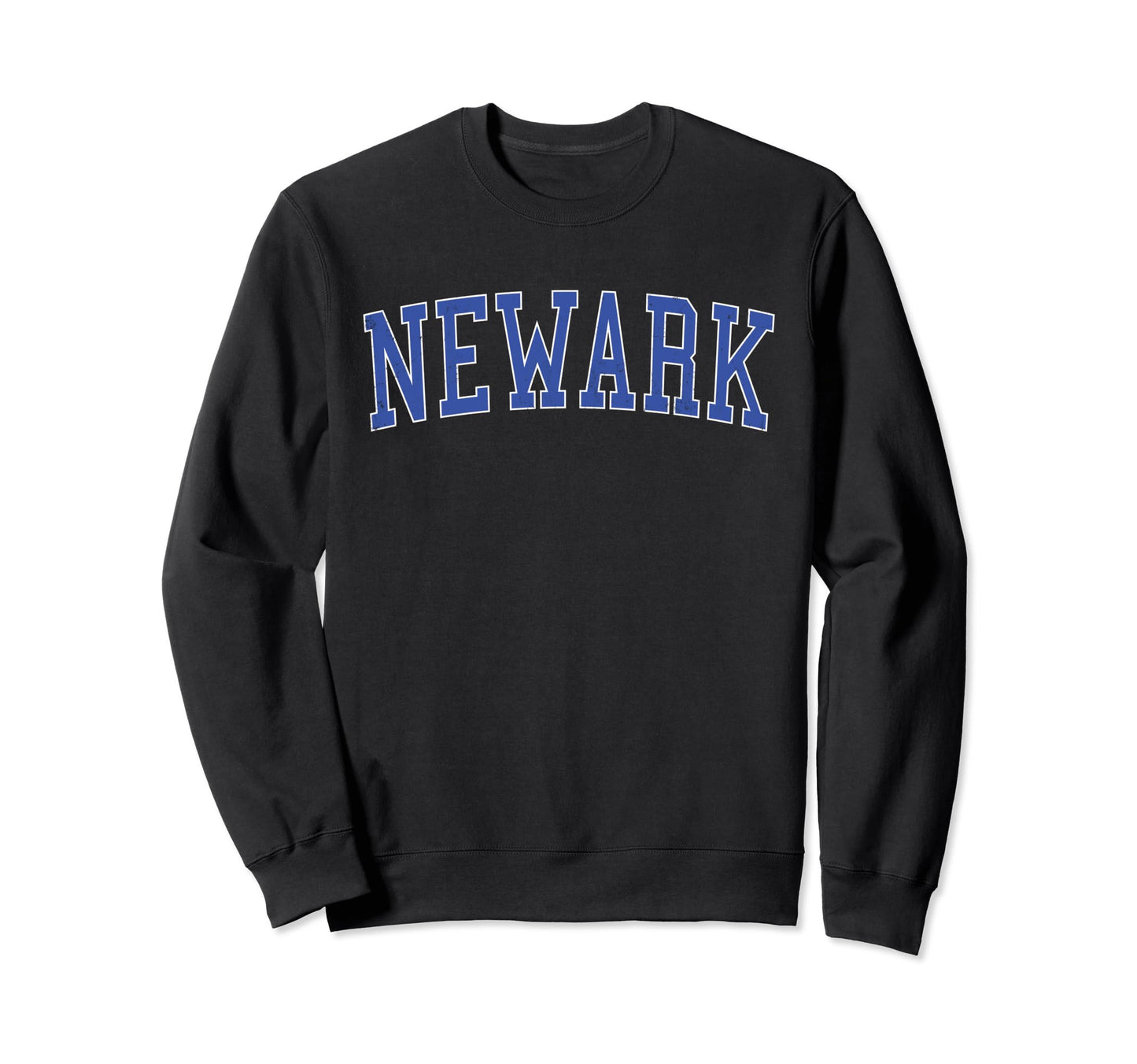 Newark De Distressed Blue Varsity Sweatshirt - Custom Art Print Unisex - T-Shirt, Sweatshirt, Hoodie
