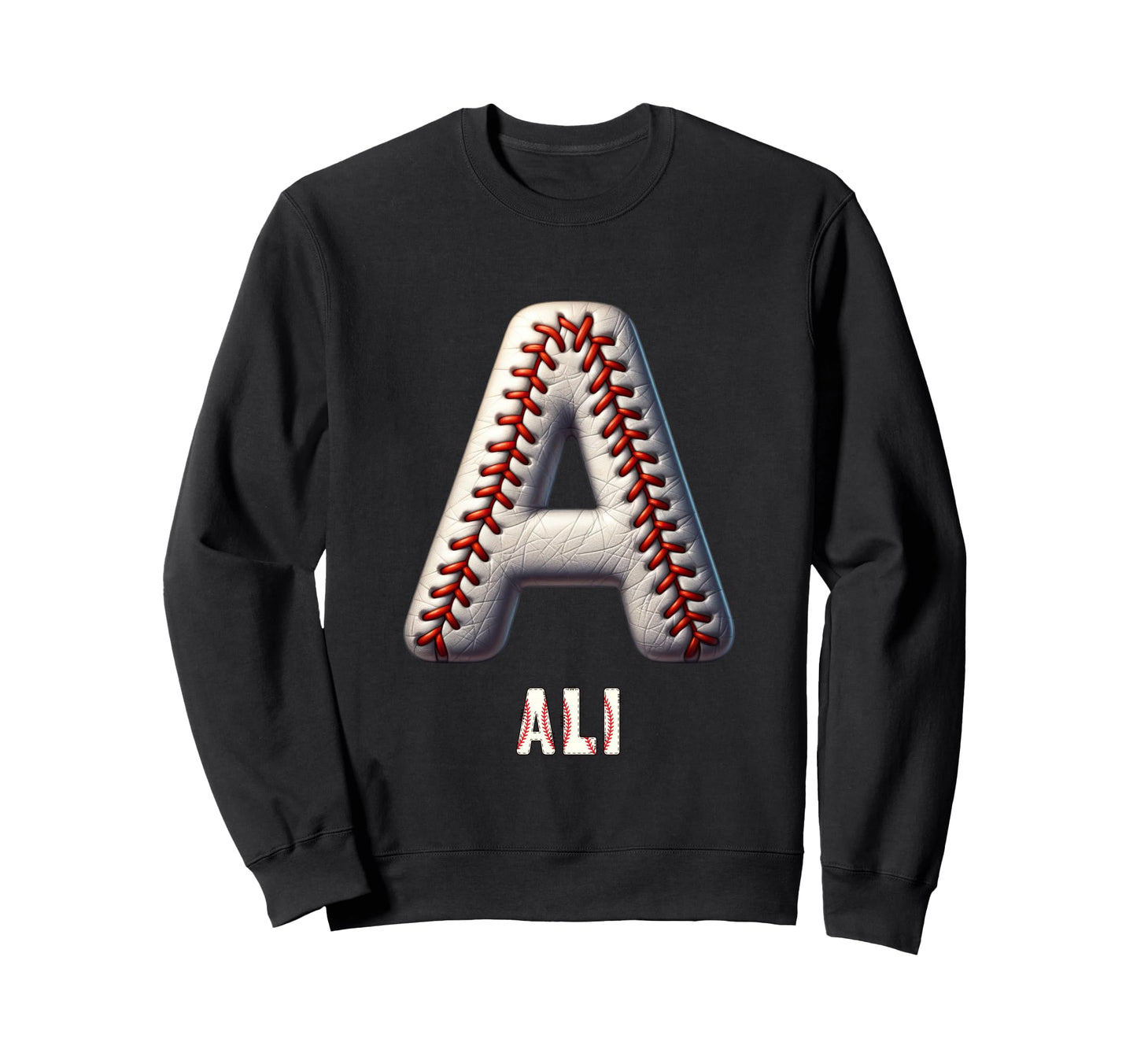 Baseball Home Run Amir Initial Letter Sweatshirt - Minimalist Print Unisex - T-Shirt, Sweatshirt, Hoodie
