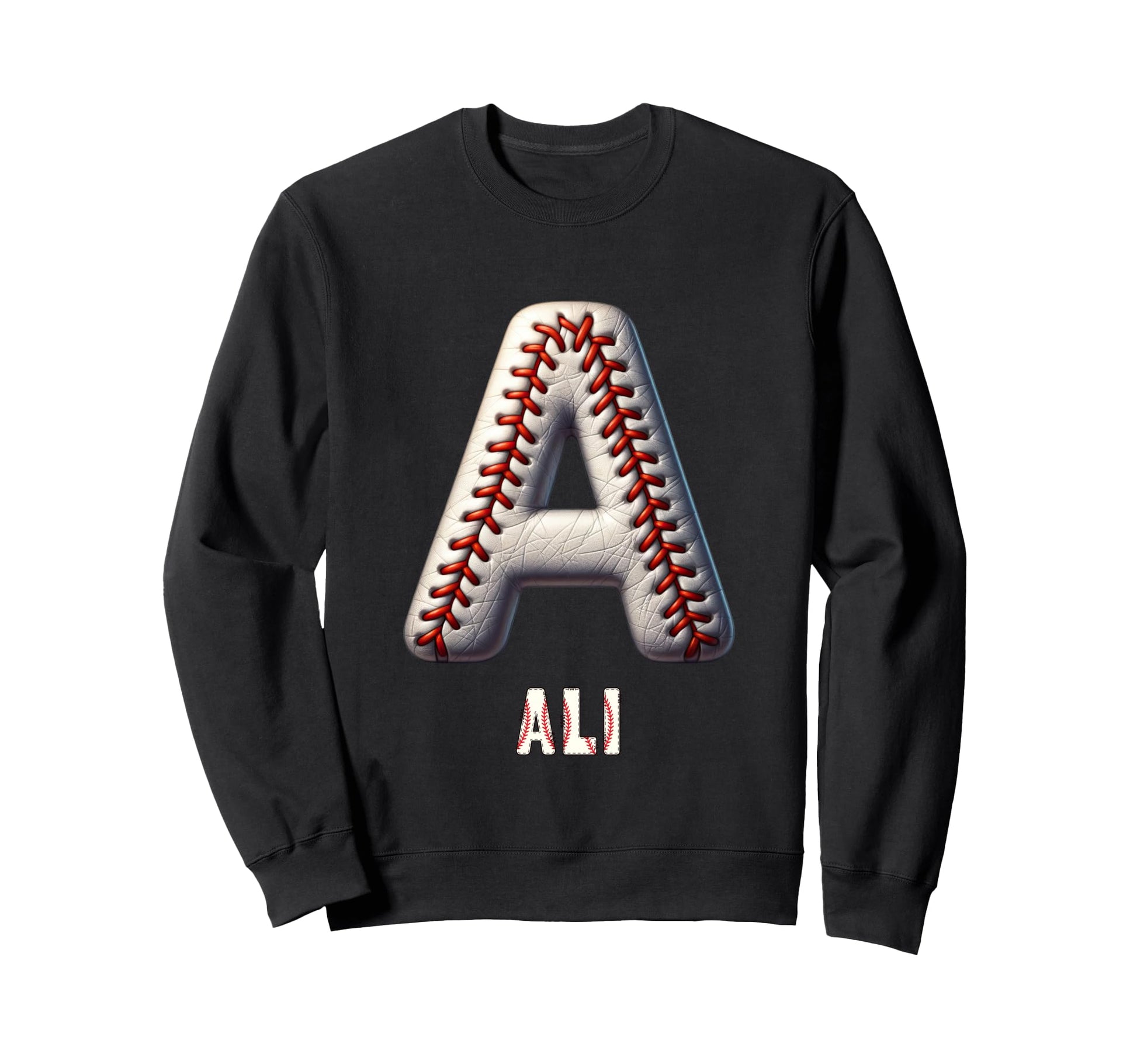 Baseball Home Run Amir Initial Letter Sweatshirt - Minimalist Print Unisex - T-Shirt, Sweatshirt, Hoodie
