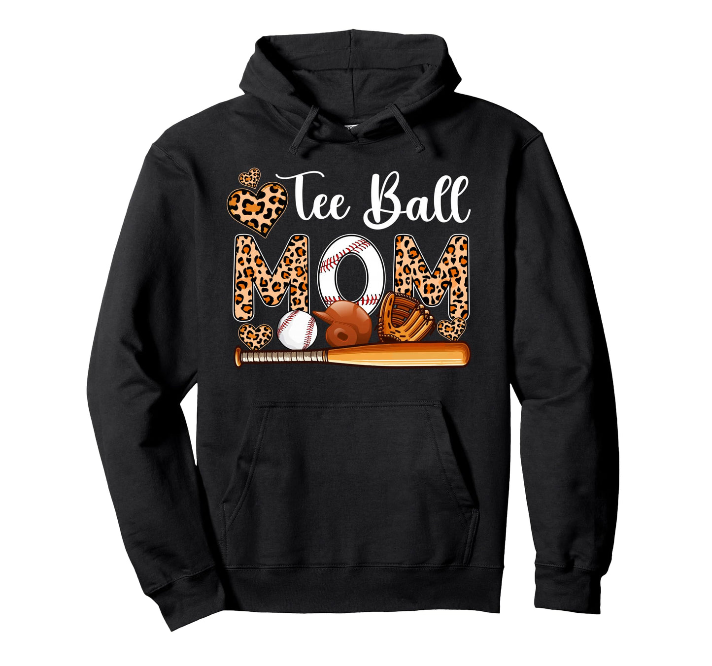 Ball Mom Leopard Costume Baseball Hoodie - Streetwear Style for Adults - T-Shirt, Sweatshirt, Hoodie