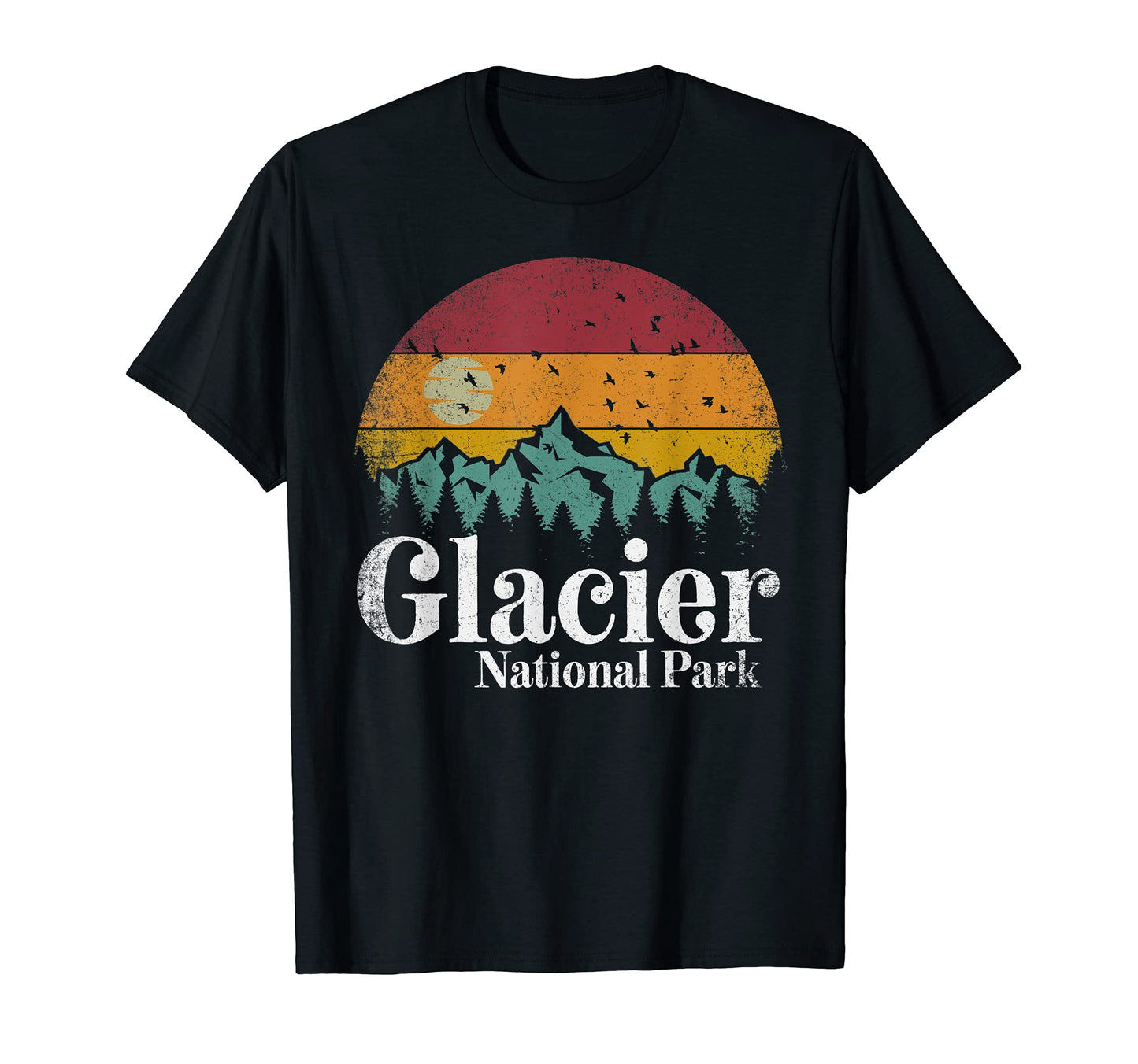 Glacier National Park Hiking T-Shirt - Fun Novelty Design for Adults - T-Shirt, Sweatshirt, Hoodie