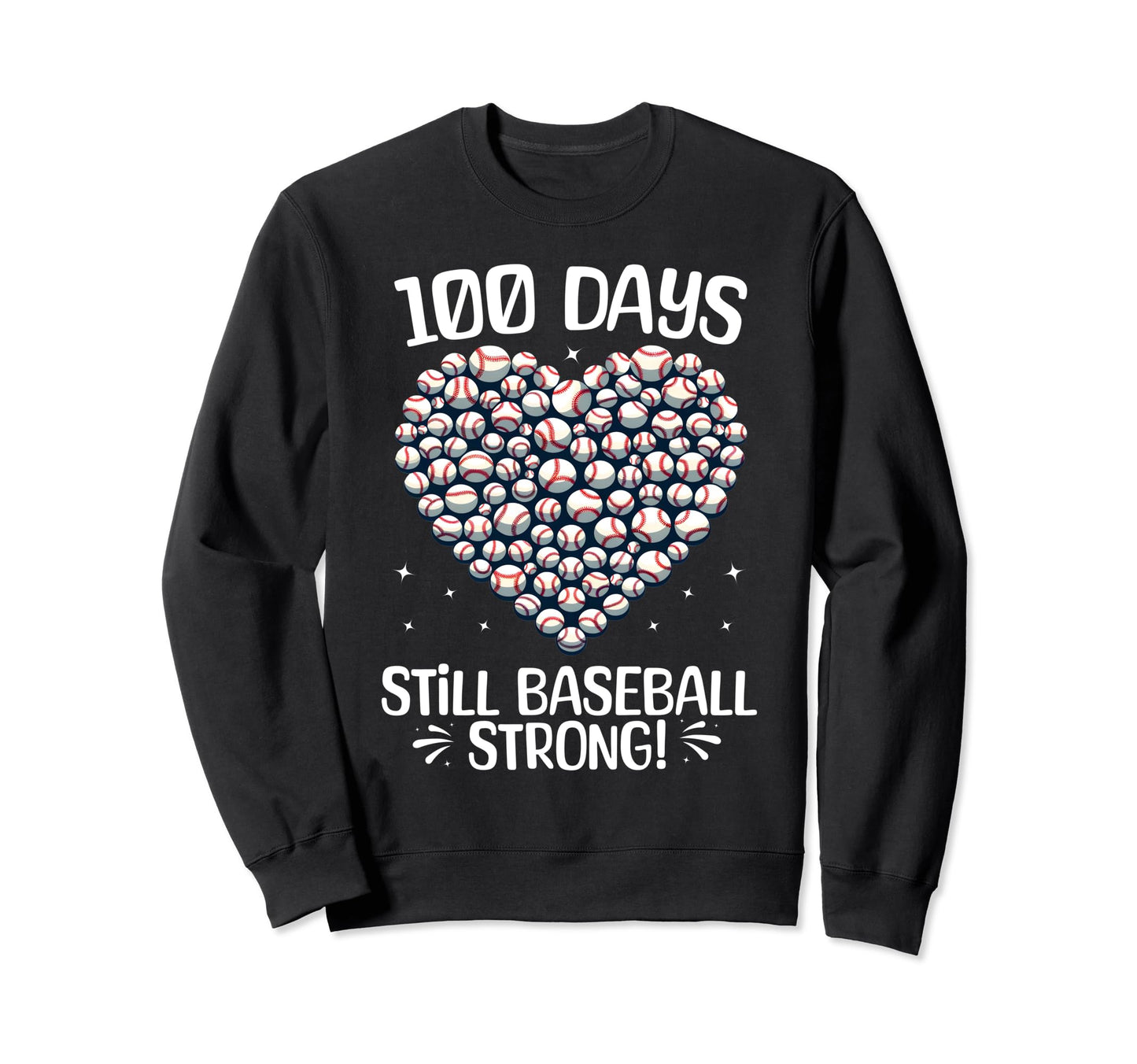 100 Days School Baseball Sweatshirt - Casual Everyday Wear for Adults - T-Shirt, Sweatshirt, Hoodie