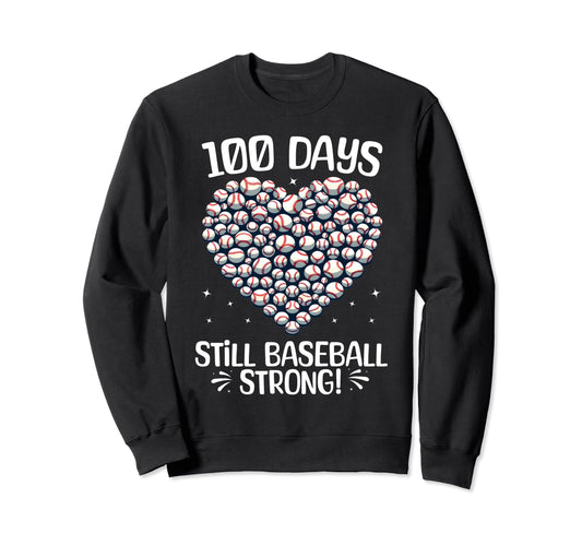 100 Days School Baseball Sweatshirt - Casual Everyday Wear for Adults - T-Shirt, Sweatshirt, Hoodie
