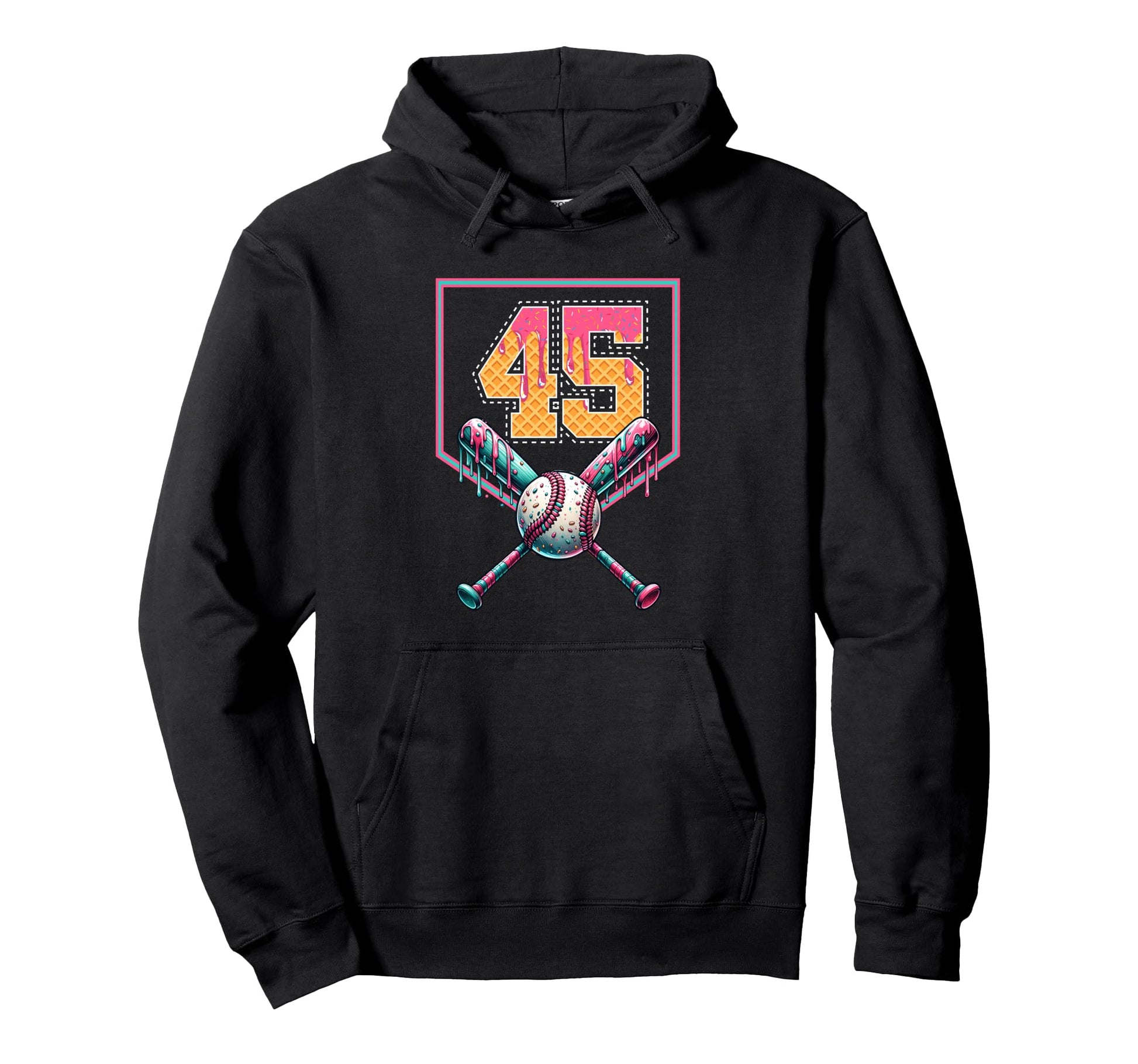 Baseball Drip Number 45 Player Or Hoodie - Casual Everyday Wear Unisex - T-Shirt, Sweatshirt, Hoodie