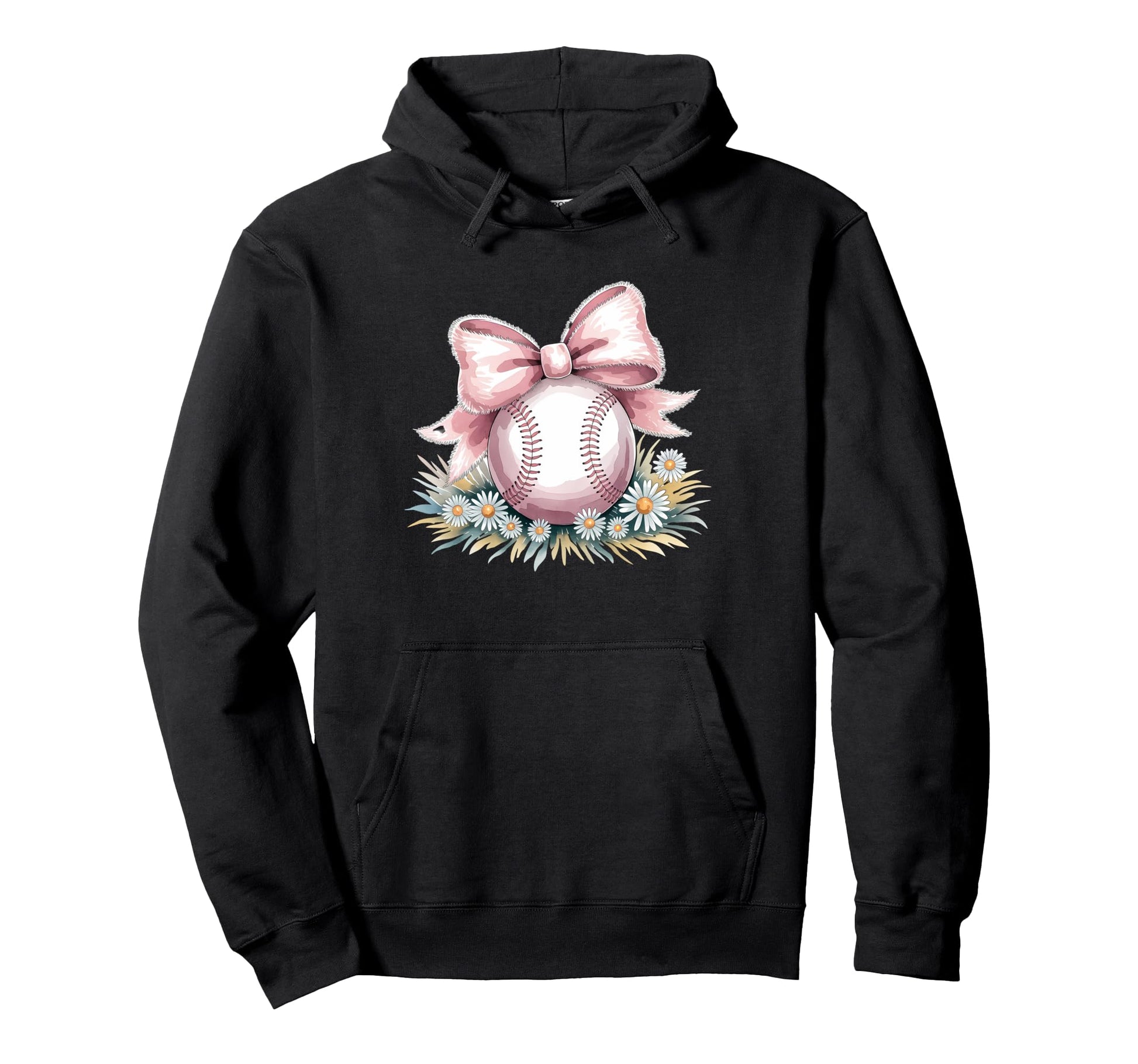 Baseball Coquette Bow Baseball Player Hoodie - Novelty Apparel Men Women - T-Shirt, Sweatshirt, Hoodie
