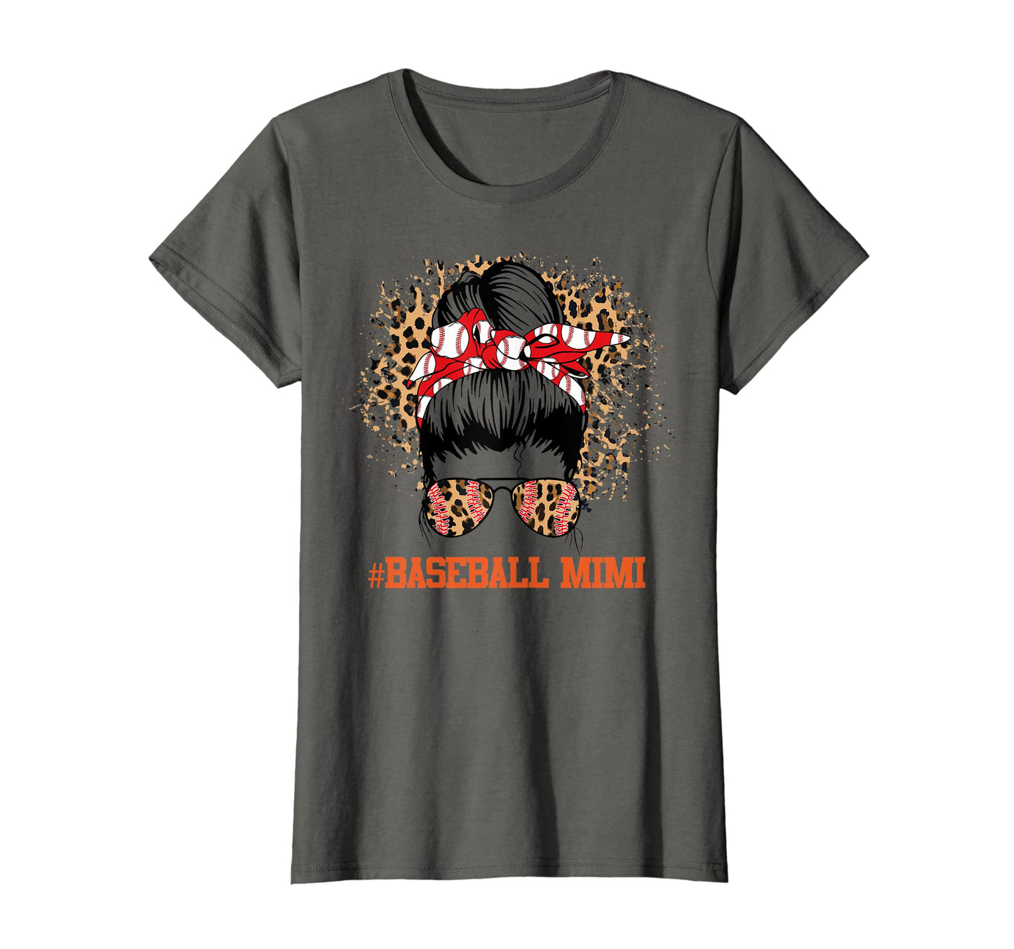 Womens Bleached Baseball Mimi Leopard T-Shirt - Trendy Graphic for Adults - T-Shirt, Sweatshirt, Hoodie