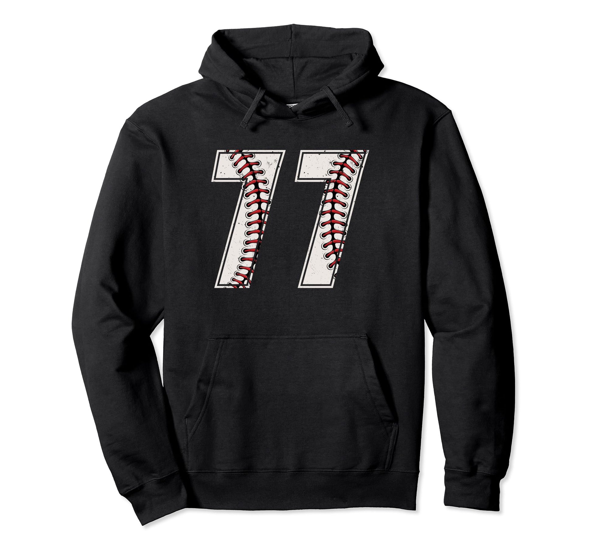 Baseball Player Number 77 Seventy Hoodie - Novelty Apparel for Adults - T-Shirt, Sweatshirt, Hoodie