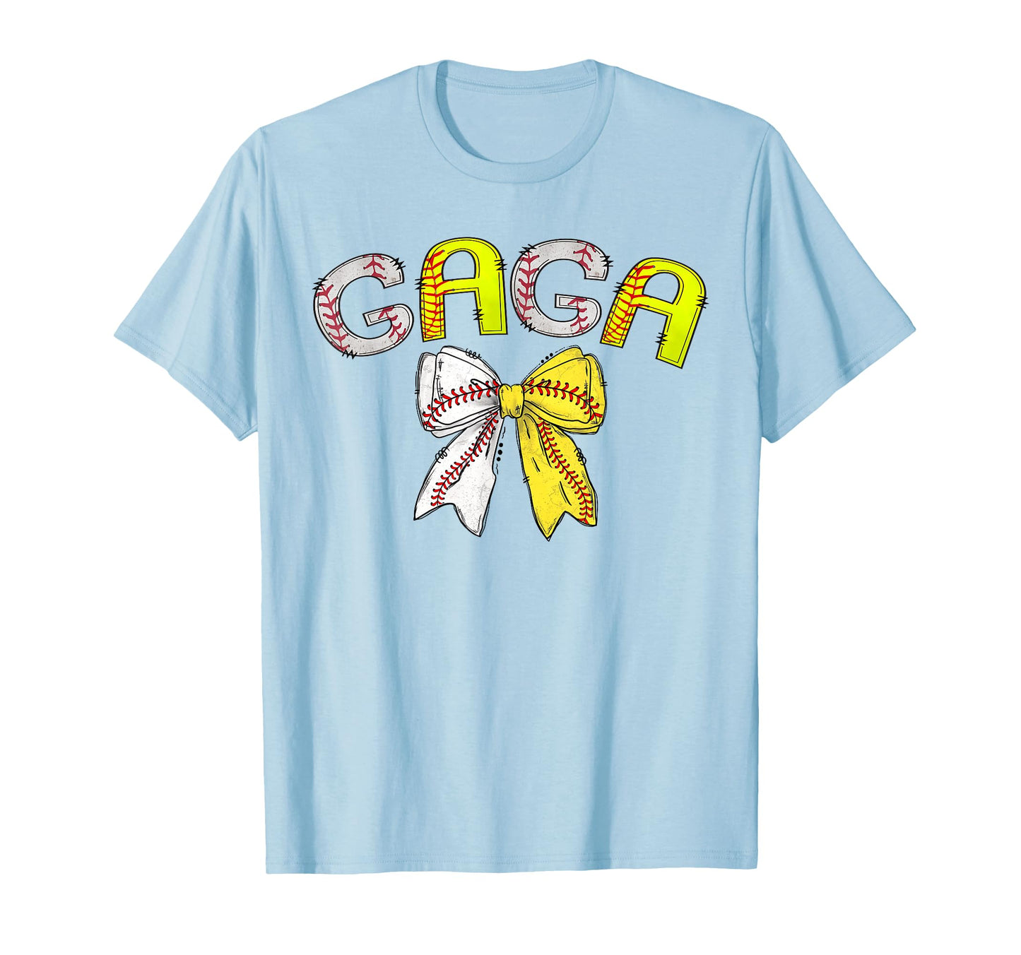 Gaga Both Half Baseball Softball T-Shirt - Custom Art Print for Adults - T-Shirt, Sweatshirt, Hoodie
