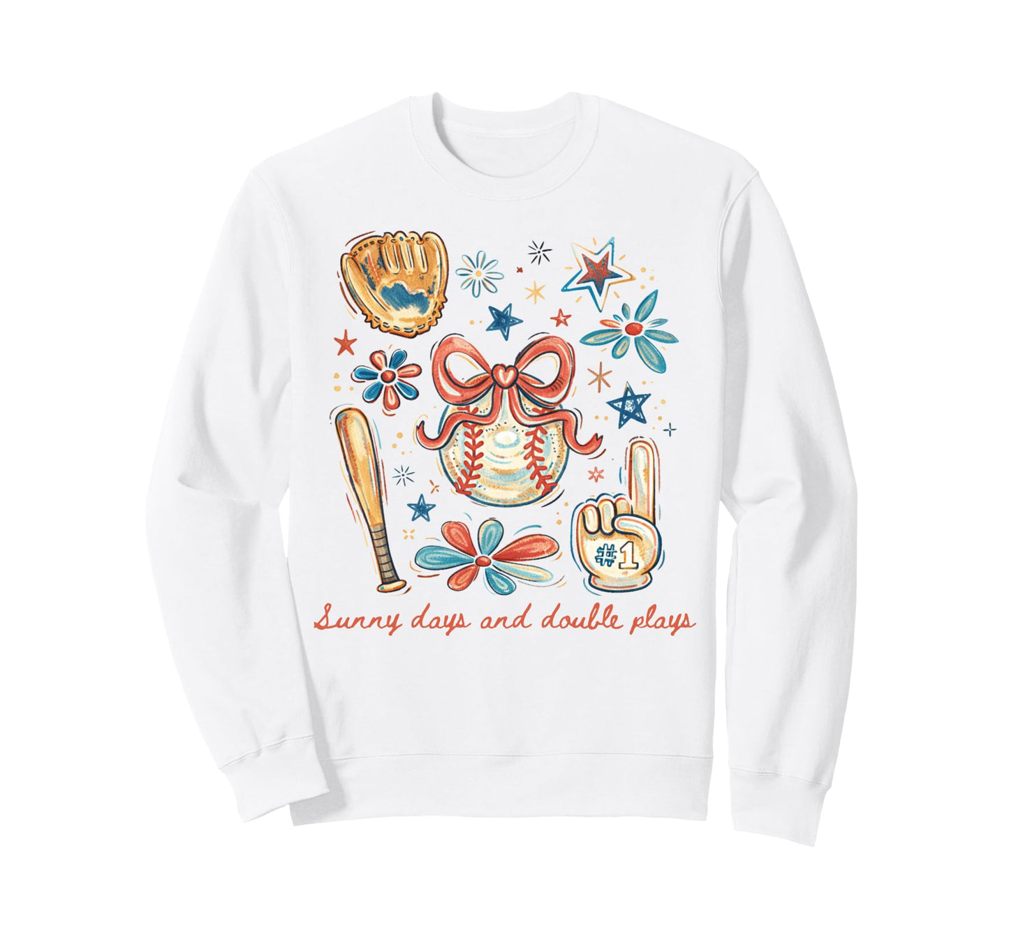 Sunny Days And Double Plays Trendy Sweatshirt - Streetwear Style Unisex - T-Shirt, Sweatshirt, Hoodie