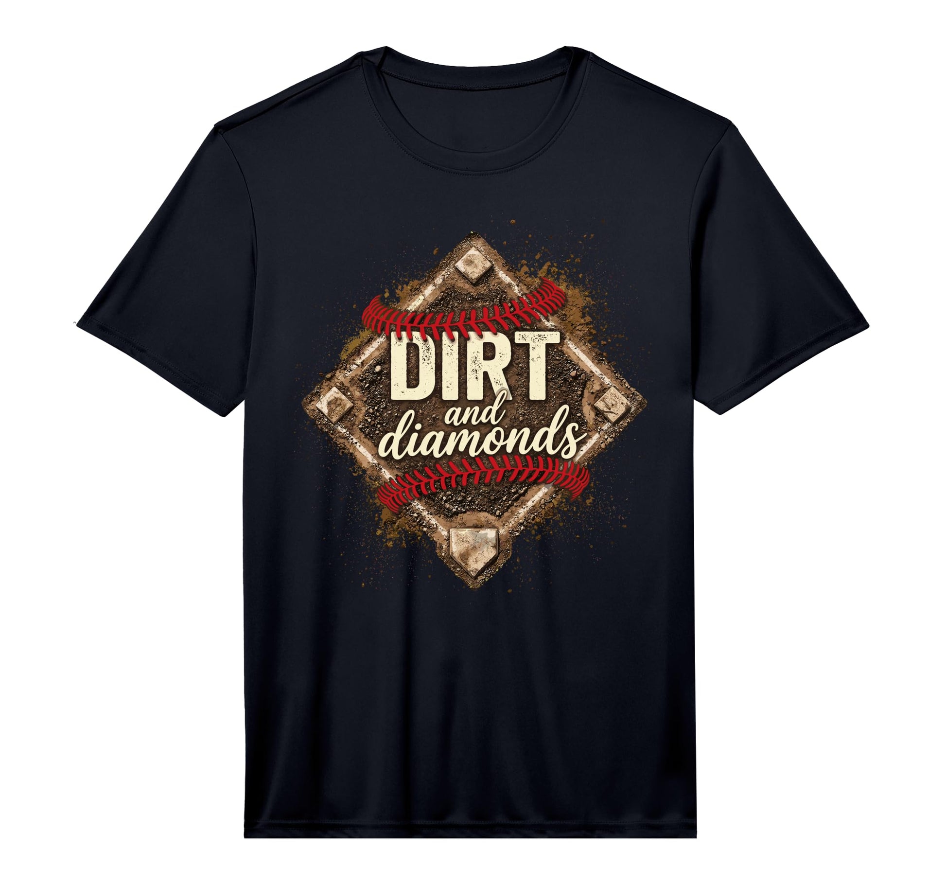 Softball Dirt And Diamonds Mom Grandma T-Shirt - Trendy Graphic Unisex - T-Shirt, Sweatshirt, Hoodie