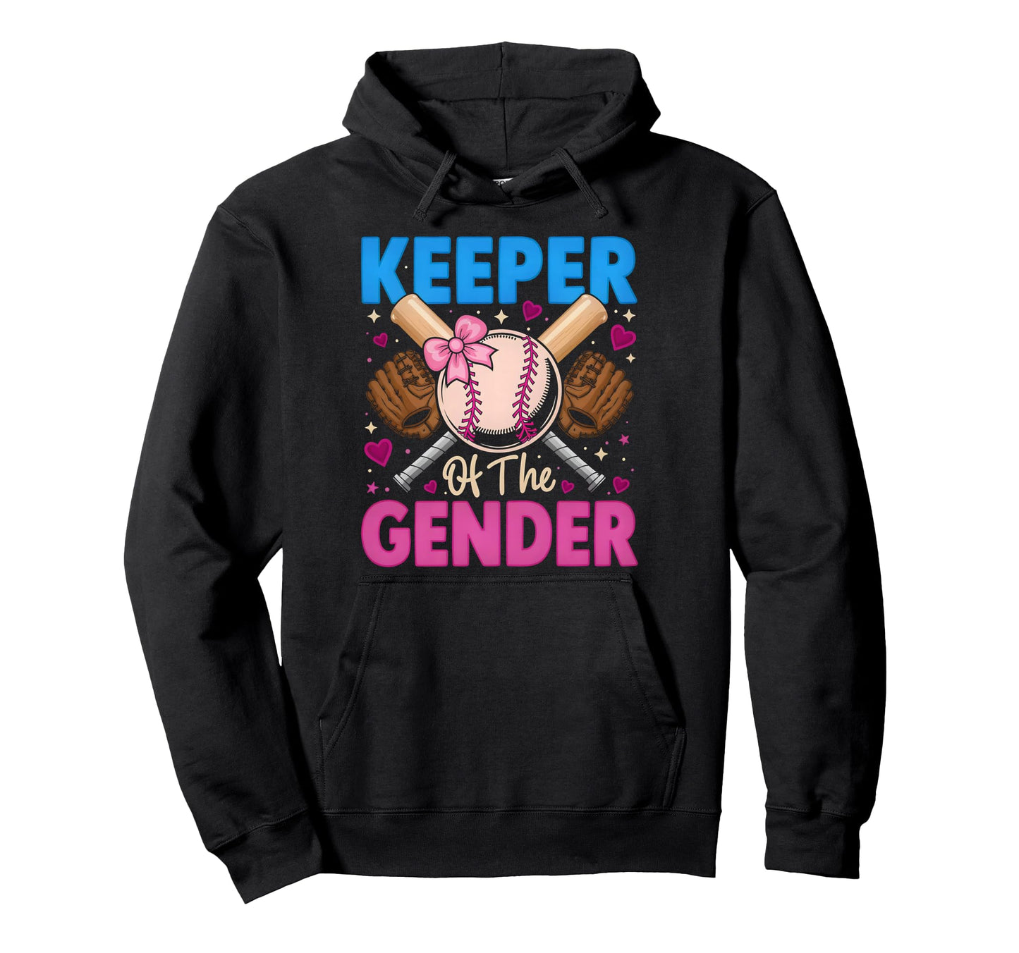 Keeper Gender Baseball Or Bows Gender Hoodie - Novelty Apparel Men Women - T-Shirt, Sweatshirt, Hoodie