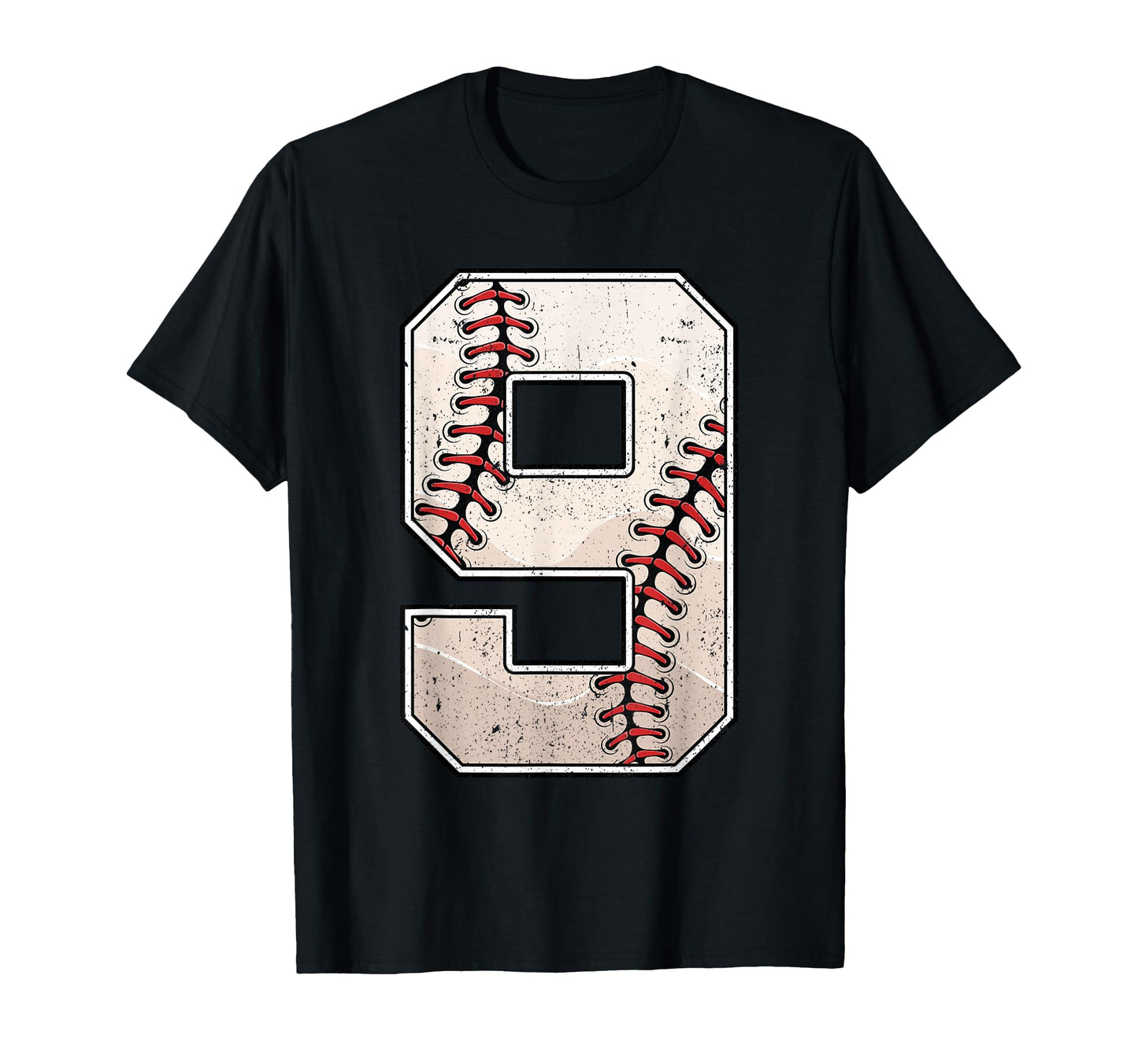 Baseball Birthday Nine 9 Years Old Ninth T-Shirt - Minimalist Print Unisex - T-Shirt, Sweatshirt, Hoodie