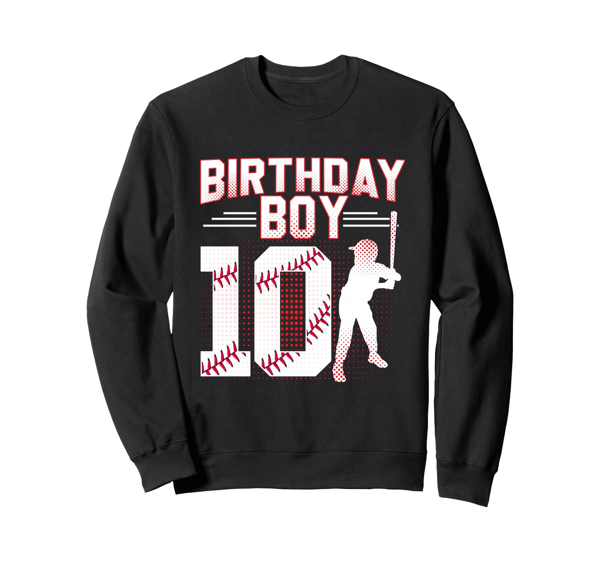 Baseball Birthday 10Th Birthday 10 Sweatshirt - Minimalist Print Unisex - T-Shirt, Sweatshirt, Hoodie