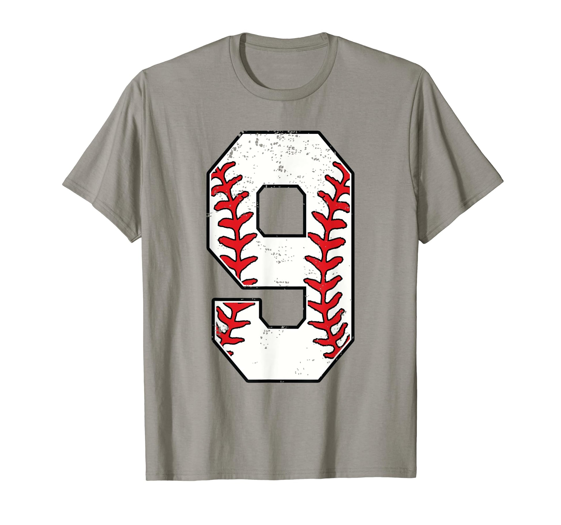 Number 9 Baseball 9 Jersey Number T-Shirt - Custom Art Print for Adults - T-Shirt, Sweatshirt, Hoodie