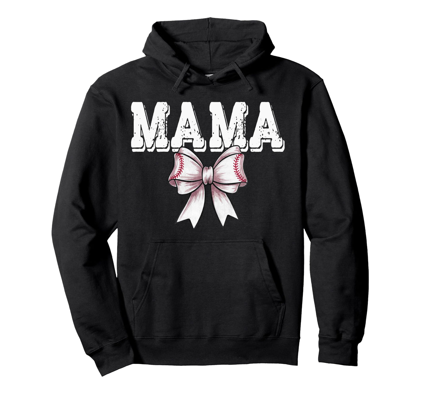 Coquette Baseball Bow Mom Sister Hoodie - Trendy Graphic for Adults - T-Shirt, Sweatshirt, Hoodie