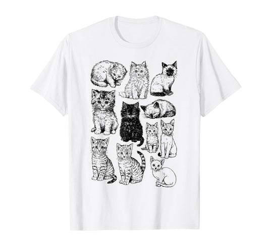 90S Tattoo Cat Kitten Y2K Aesthetic Cat T-Shirt - Trendy Graphic Unisex - T-Shirt, Sweatshirt, Hoodie