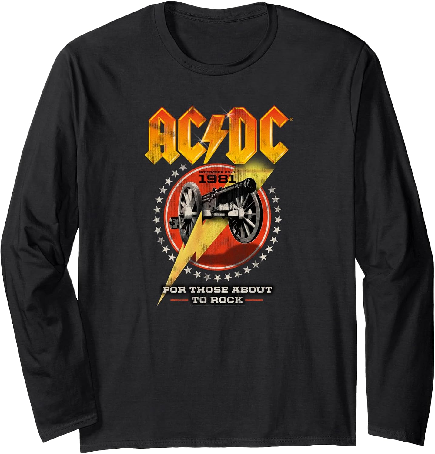 Official AC/DC for Those About to Rock 1981 Band - Adult & Kids T-Shirts, Sweatshirts & Hoodies apparel design preview 1