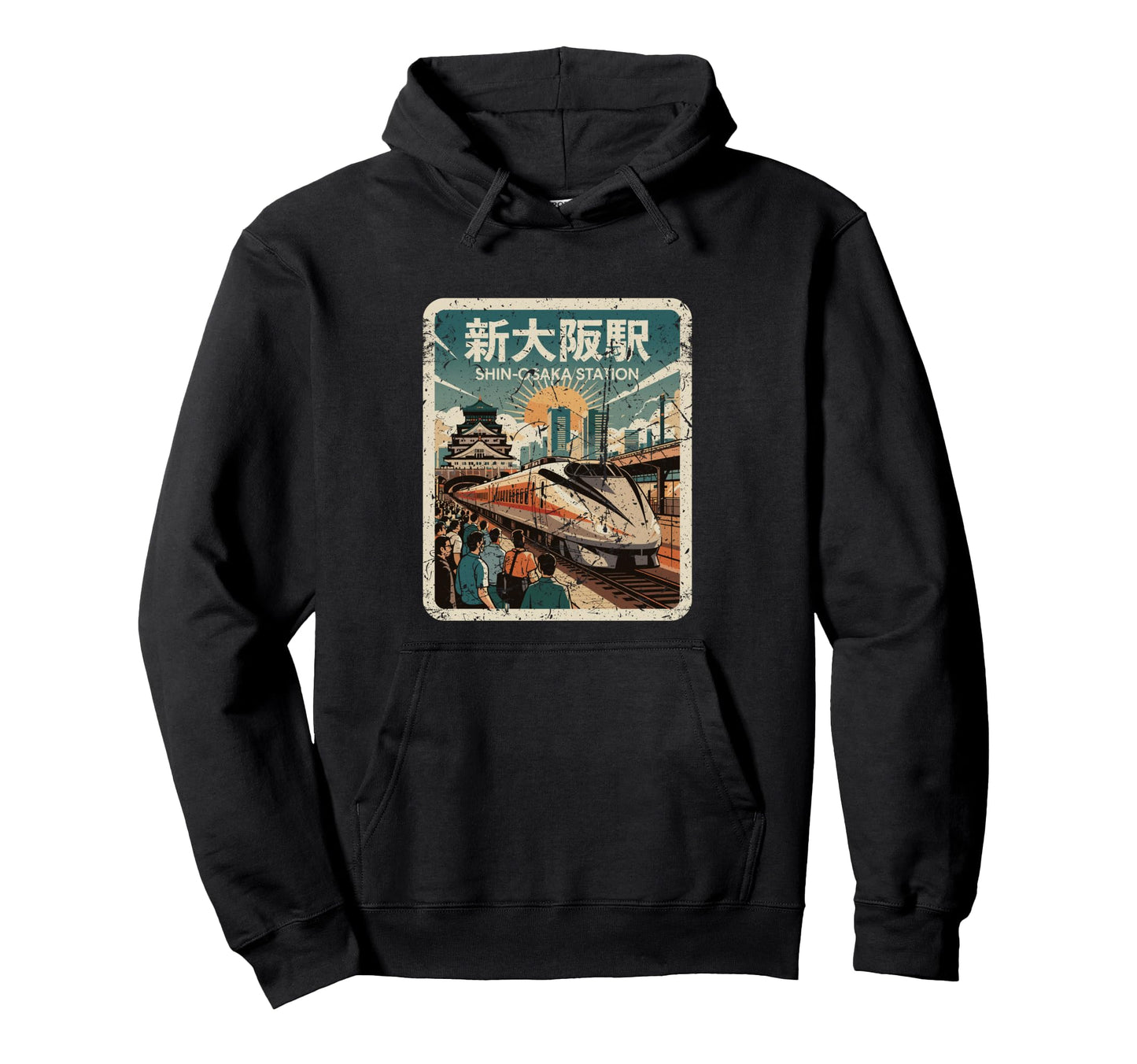 Osaka Station Japan Train Japanese Hoodie - Novelty Apparel for Adults - T-Shirt, Sweatshirt, Hoodie