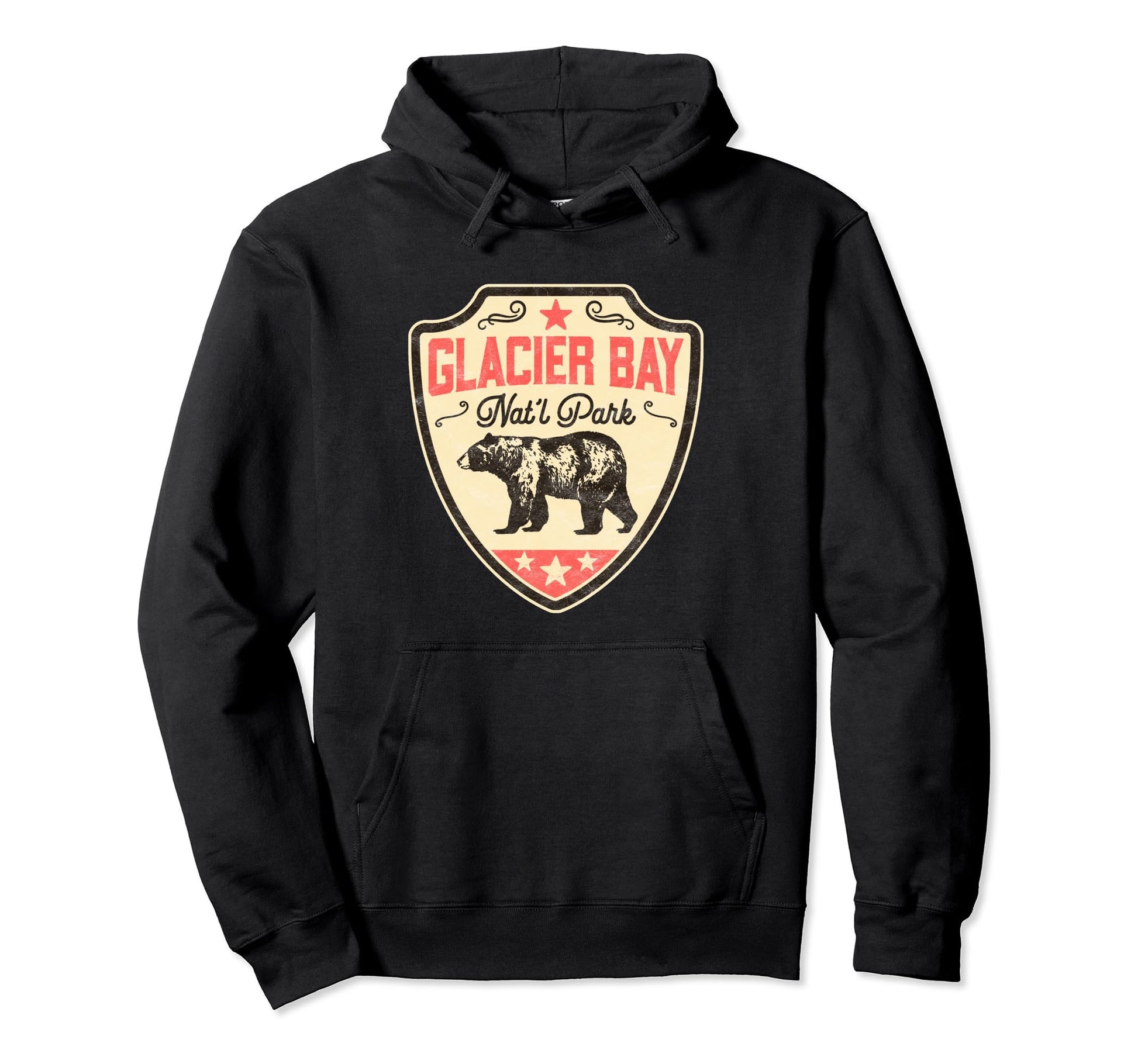Glacier Bay National Park Black Bear Hoodie - Streetwear Style Men Women - T-Shirt, Sweatshirt, Hoodie