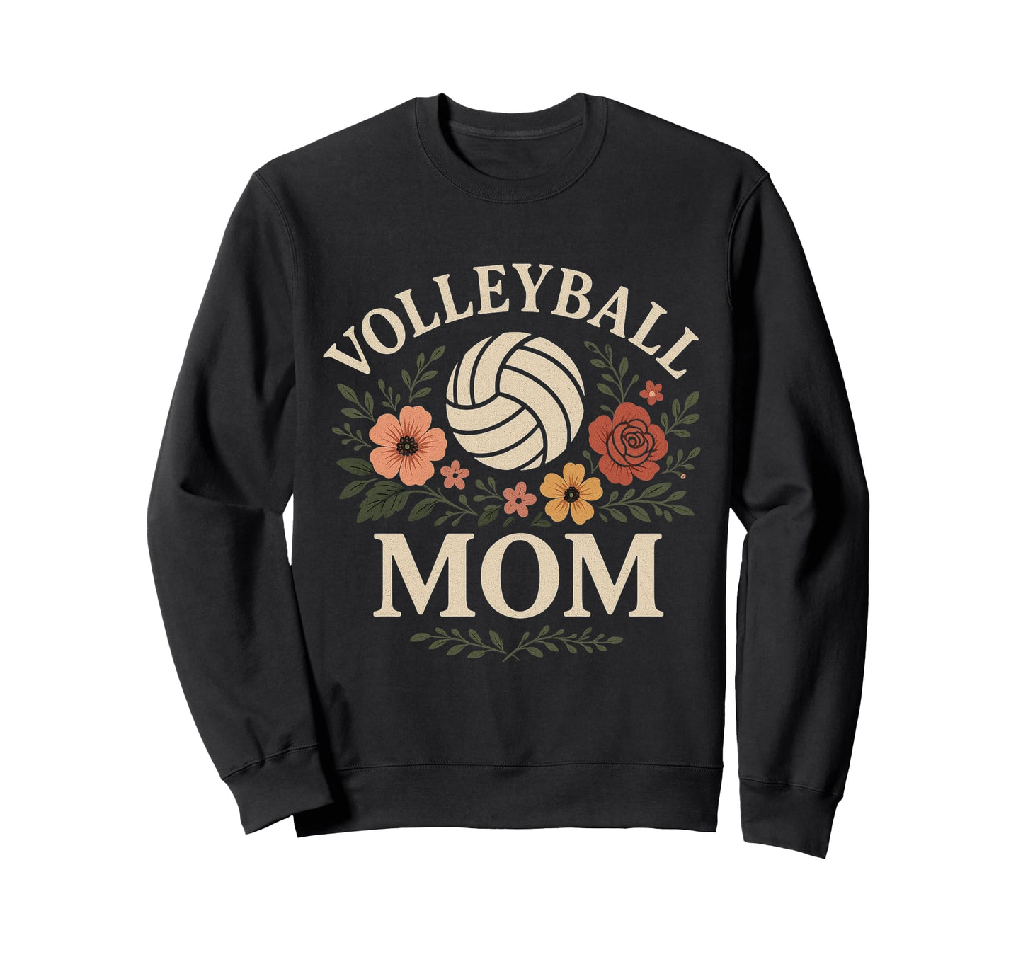 Volleyball Mom Typography Proud Sweatshirt - Aesthetic Graphic Men Women - T-Shirt, Sweatshirt, Hoodie