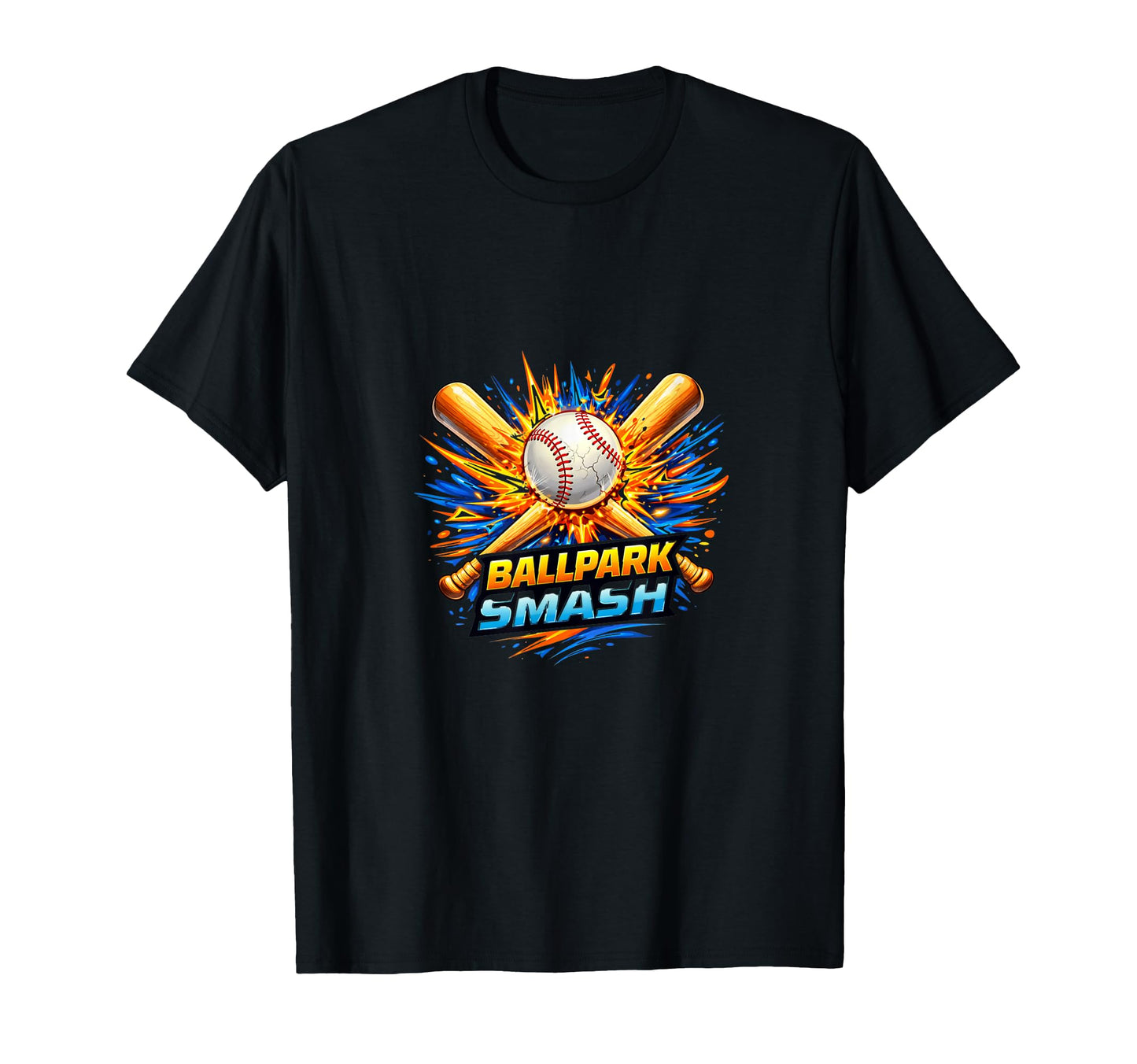 Ballpark Smash Baseball Power Hit T-Shirt - Novelty Apparel Unisex - T-Shirt, Sweatshirt, Hoodie