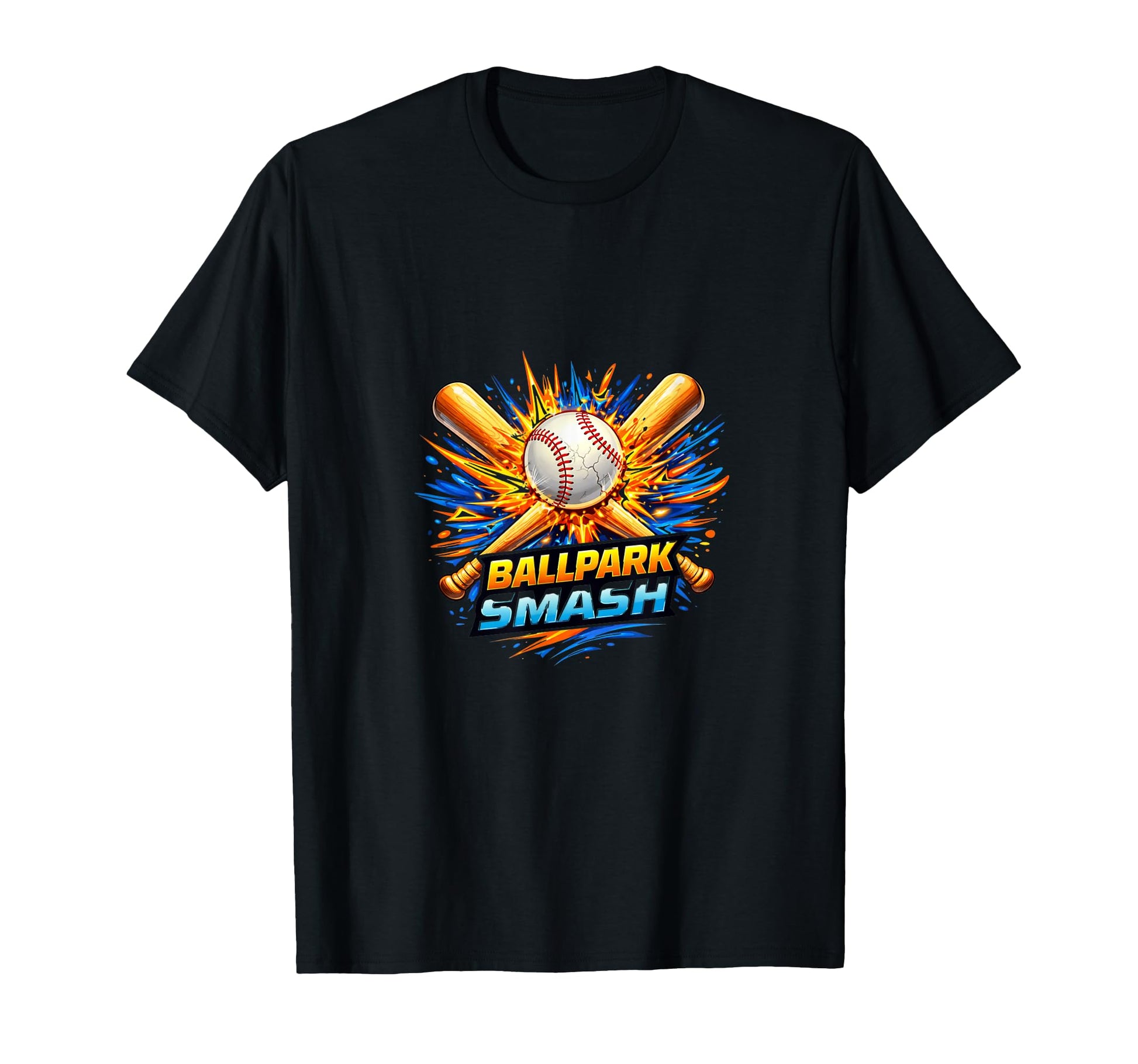Ballpark Smash Baseball Power Hit T-Shirt - Novelty Apparel Unisex - T-Shirt, Sweatshirt, Hoodie