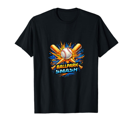 Ballpark Smash Baseball Power Hit T-Shirt - Novelty Apparel Unisex - T-Shirt, Sweatshirt, Hoodie