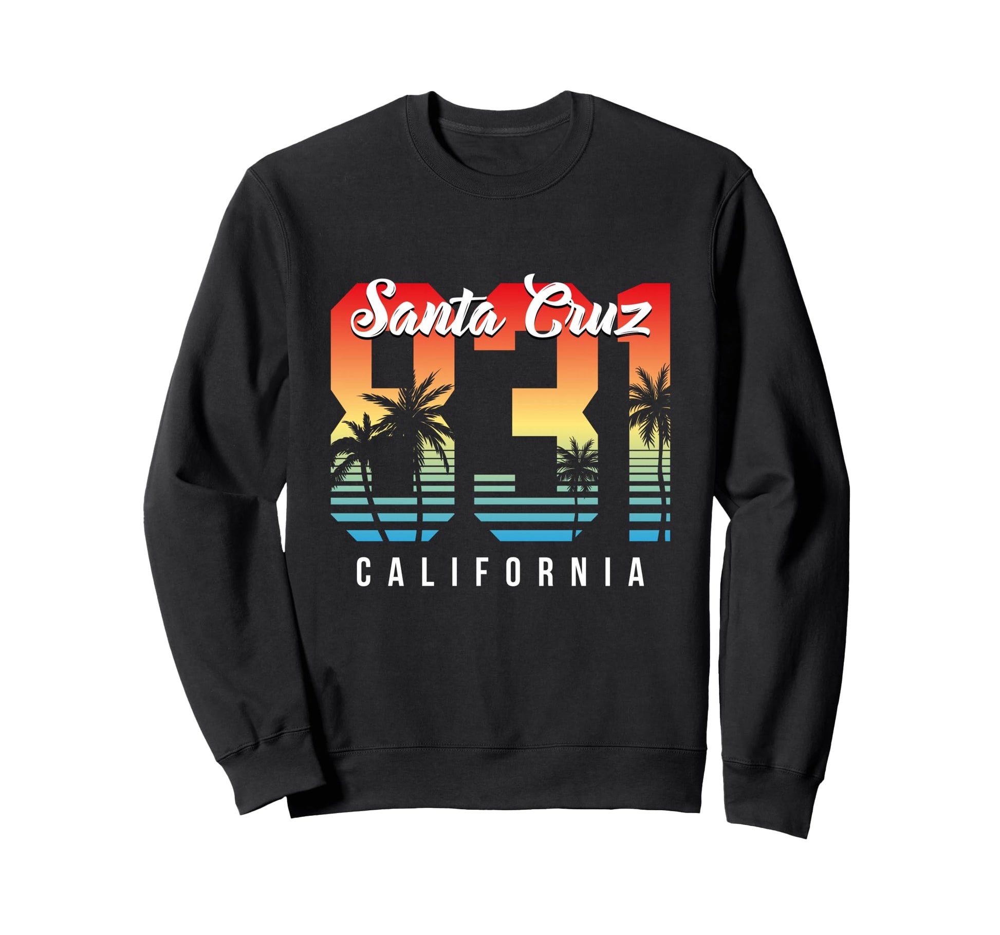 Santa Cruz California 831 Summer Vibes Sweatshirt - Trendy Graphic Unisex - T-Shirt, Sweatshirt, Hoodie