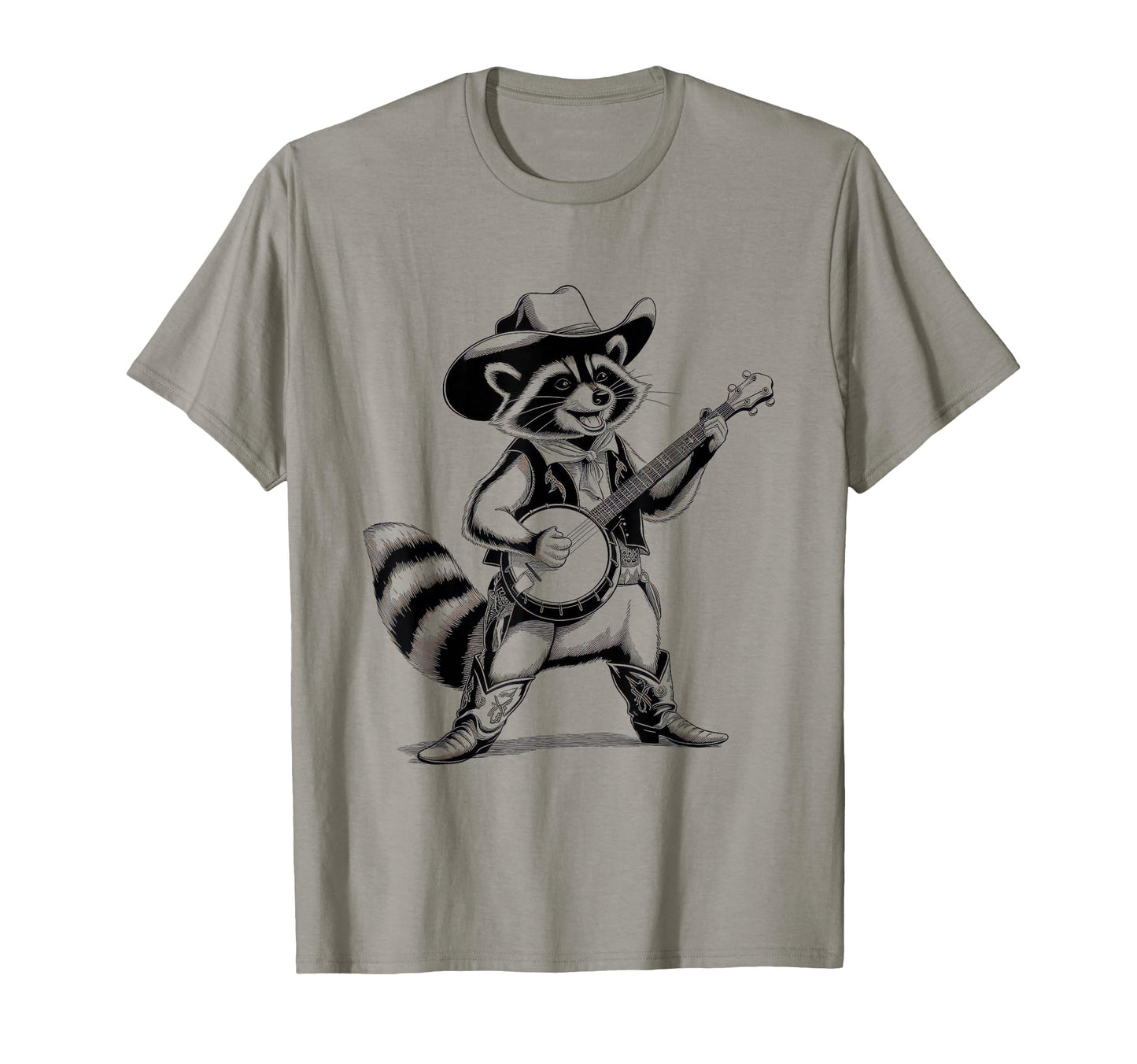 Raccoon 90S Country Music Western T-Shirt - Custom Art Print for Adults - T-Shirt, Sweatshirt, Hoodie
