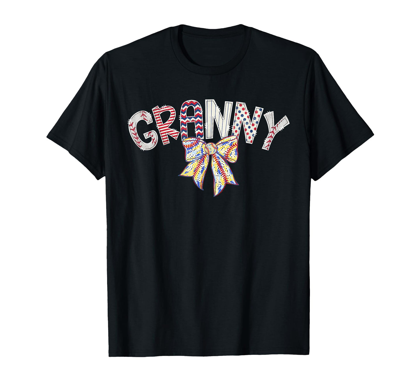 Baseball Granny Coquette Bow Game Day T-Shirt - Unique Graphic Men Women - T-Shirt, Sweatshirt, Hoodie