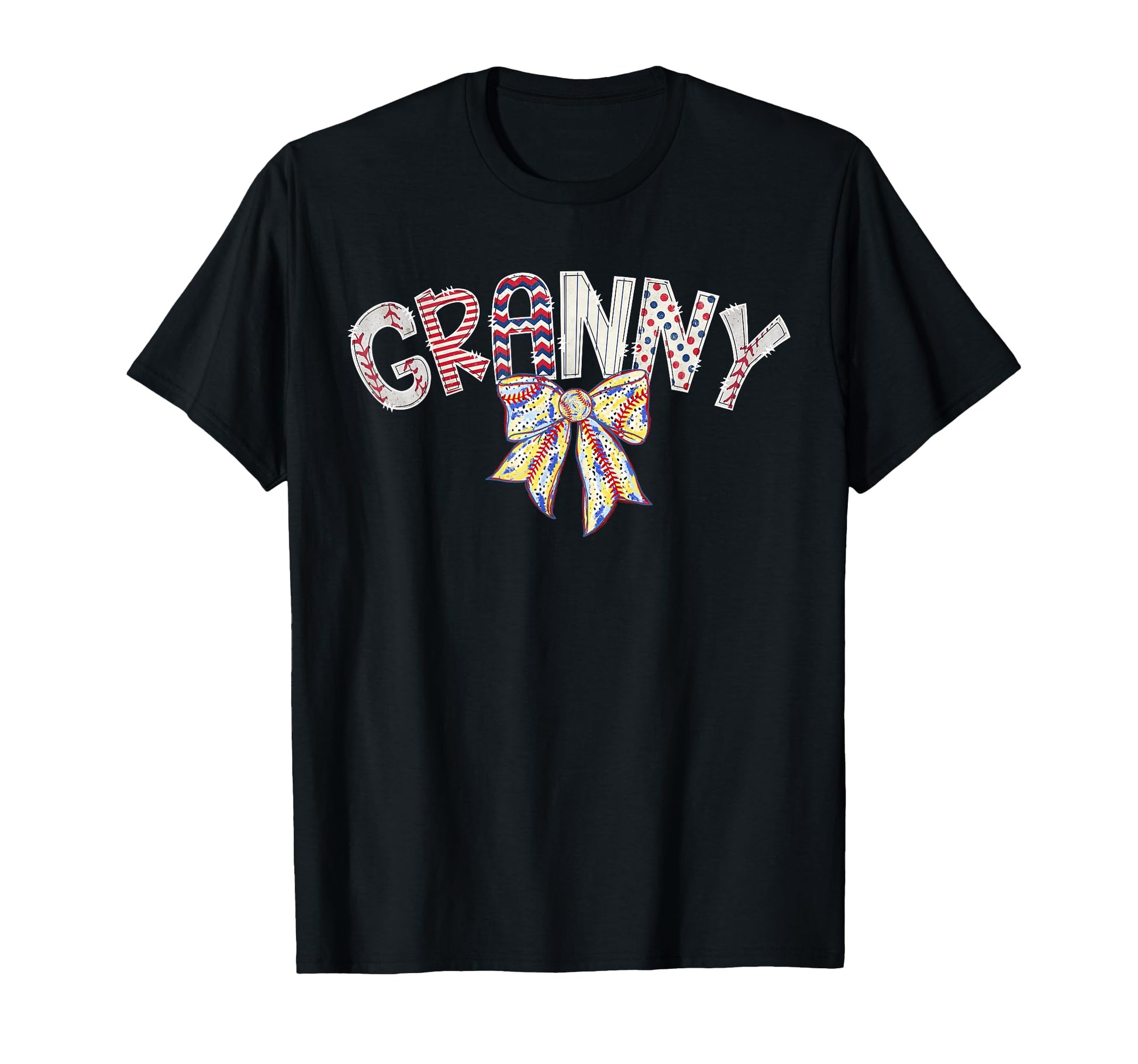 Baseball Granny Coquette Bow Game Day T-Shirt - Unique Graphic Men Women - T-Shirt, Sweatshirt, Hoodie