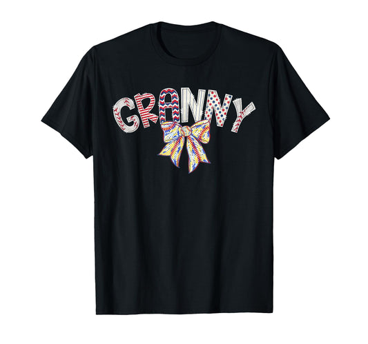 Baseball Granny Coquette Bow Game Day T-Shirt - Unique Graphic Men Women - T-Shirt, Sweatshirt, Hoodie
