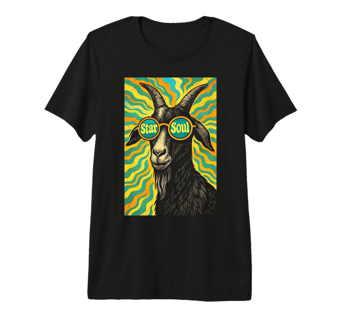 Psychedelic Star Soul Trippy Goat T-Shirt - Minimalist Print Men Women - T-Shirt, Sweatshirt, Hoodie