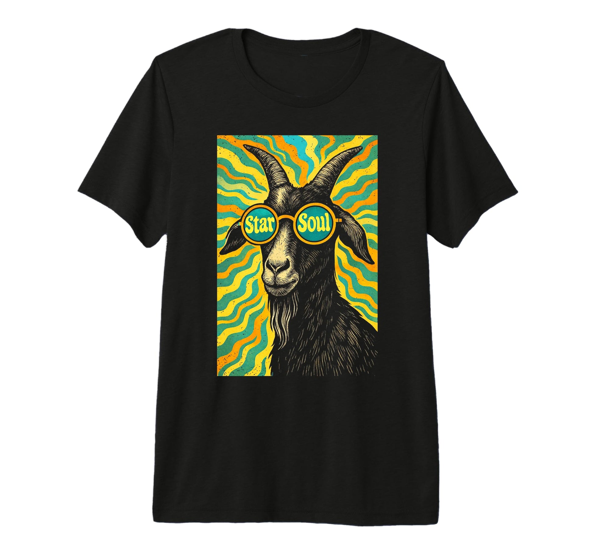 Psychedelic Star Soul Trippy Goat T-Shirt - Minimalist Print Men Women - T-Shirt, Sweatshirt, Hoodie