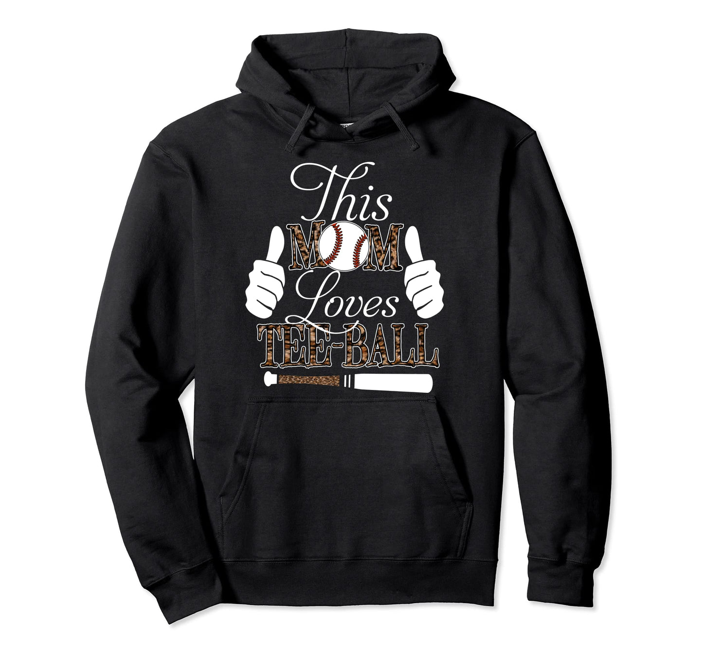 Mom Loves Ball Leopard Baseball Lover Hoodie - Streetwear Style Men Women - T-Shirt, Sweatshirt, Hoodie
