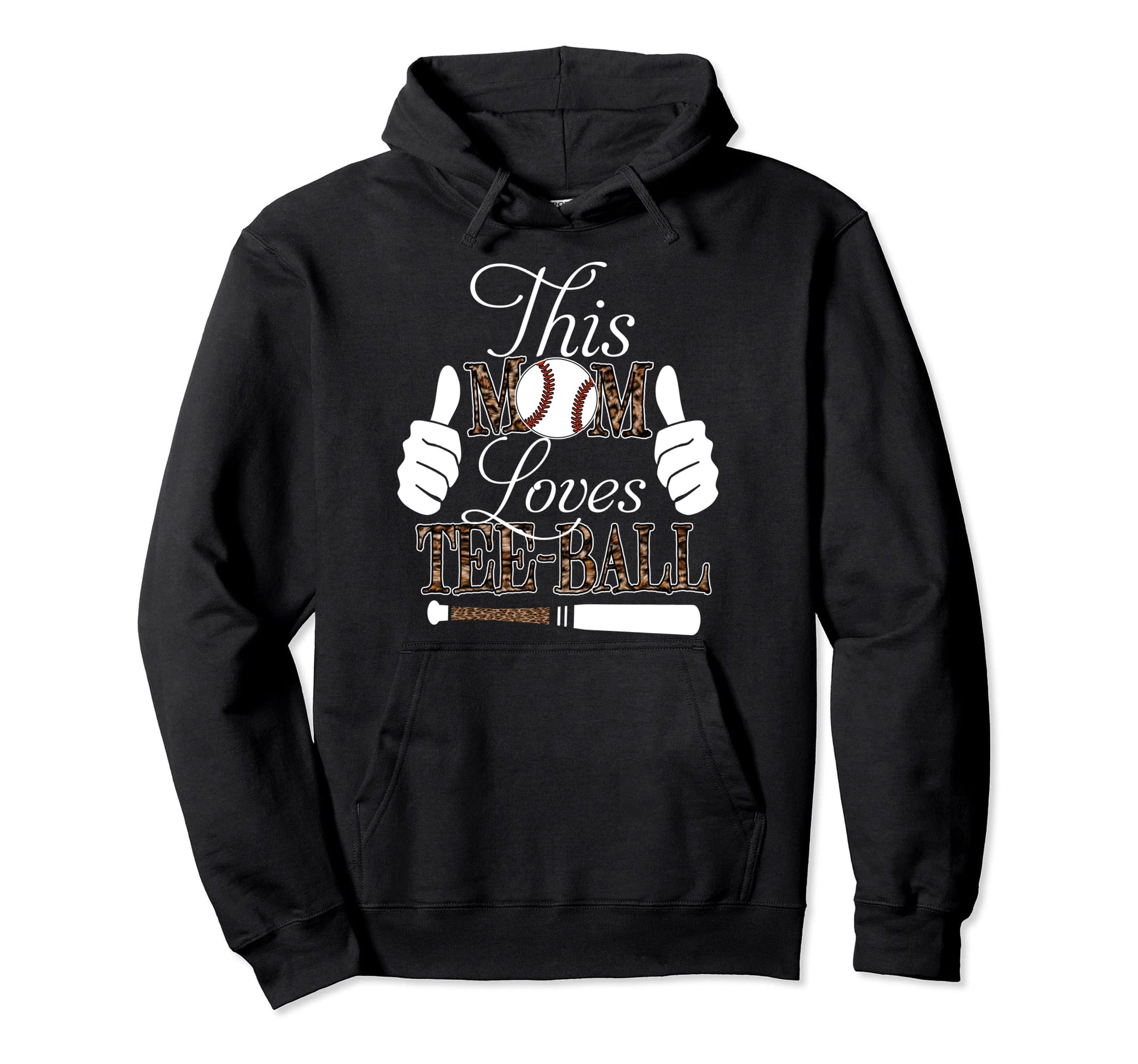 Mom Loves Ball Leopard Baseball Lover Hoodie - Streetwear Style Men Women - T-Shirt, Sweatshirt, Hoodie