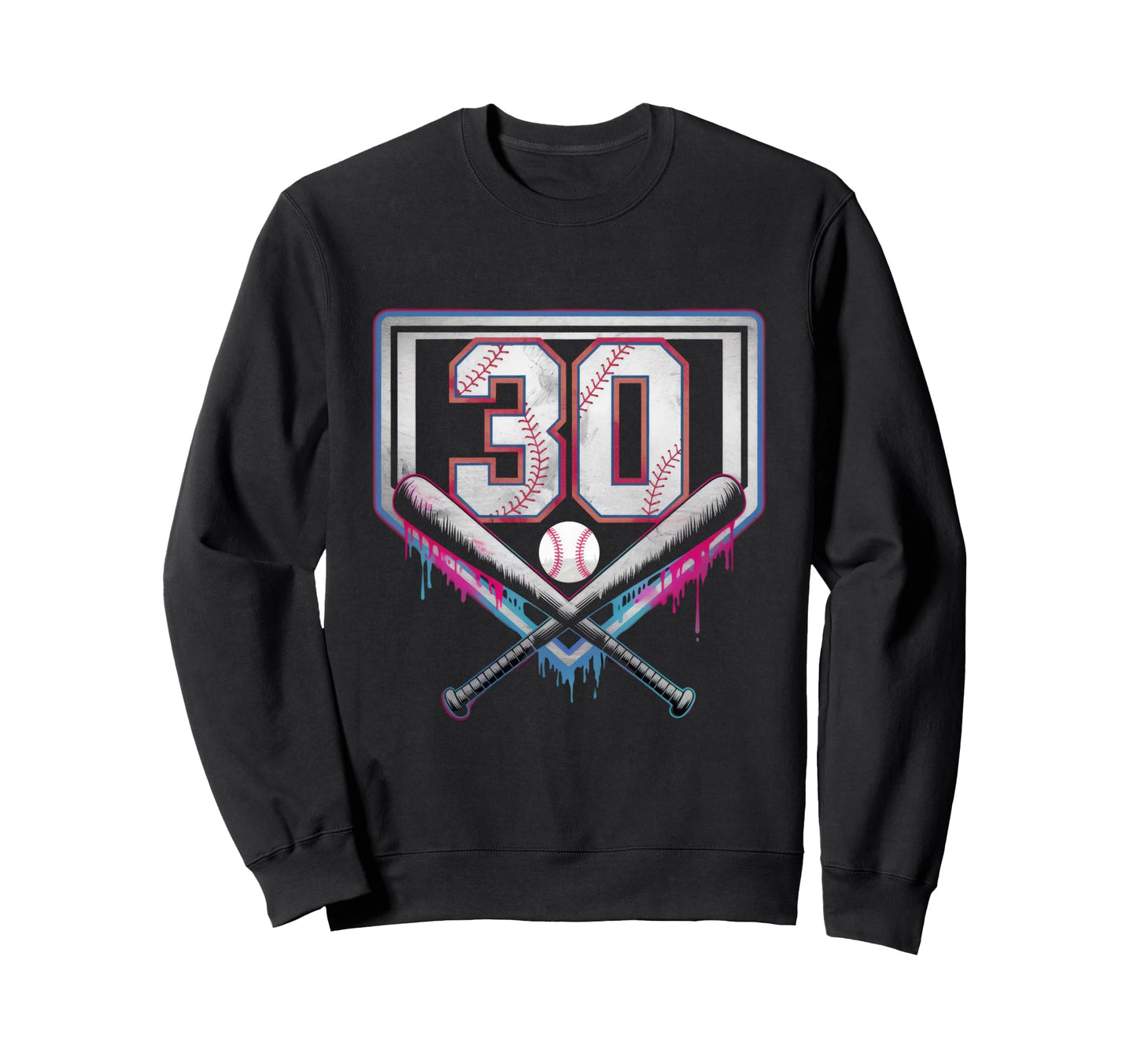 30Th Birthday Baseball Home Ice Cream Sweatshirt - Novelty Apparel Unisex - T-Shirt, Sweatshirt, Hoodie