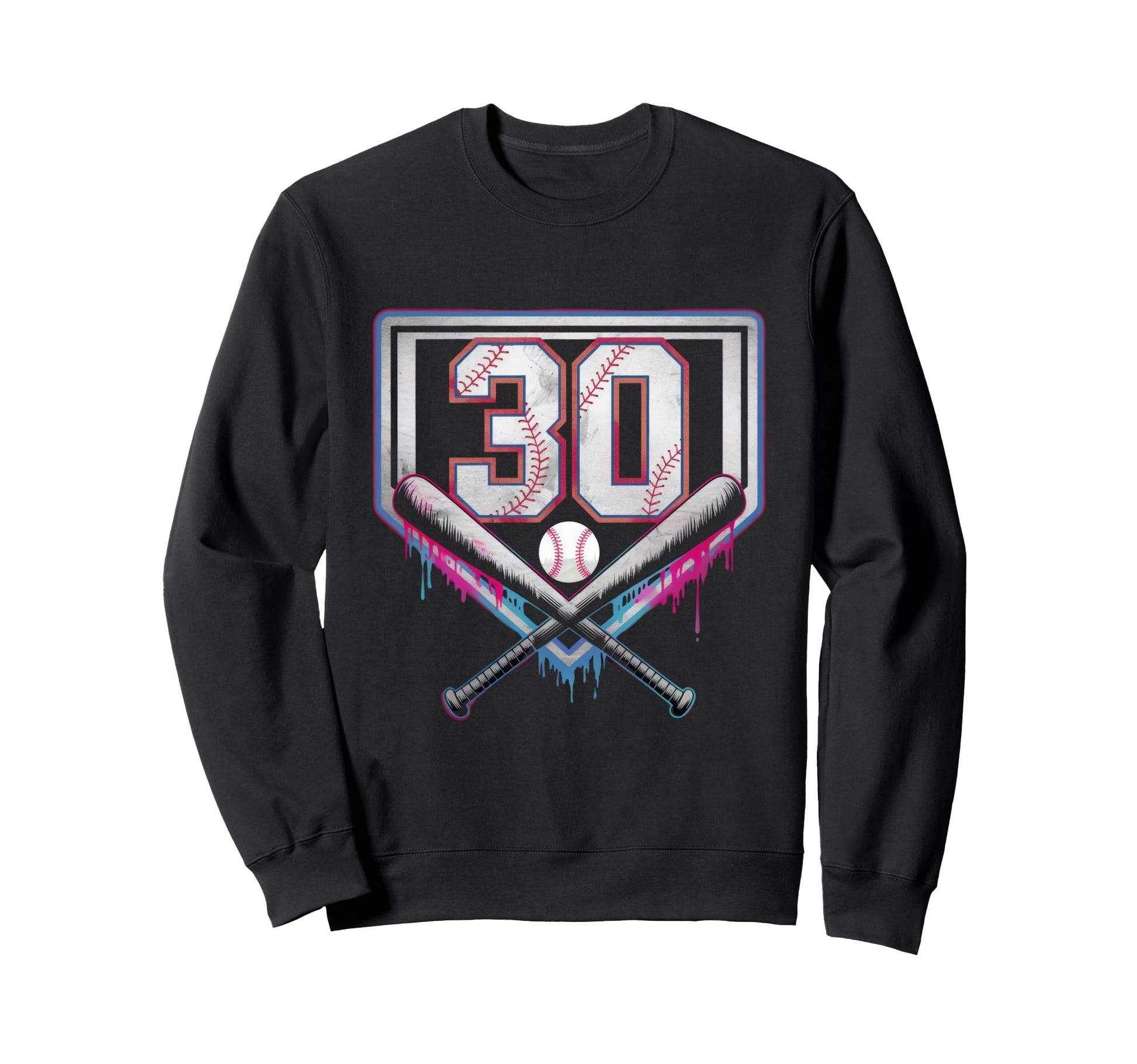 30Th Birthday Baseball Home Ice Cream Sweatshirt - Novelty Apparel Unisex - T-Shirt, Sweatshirt, Hoodie