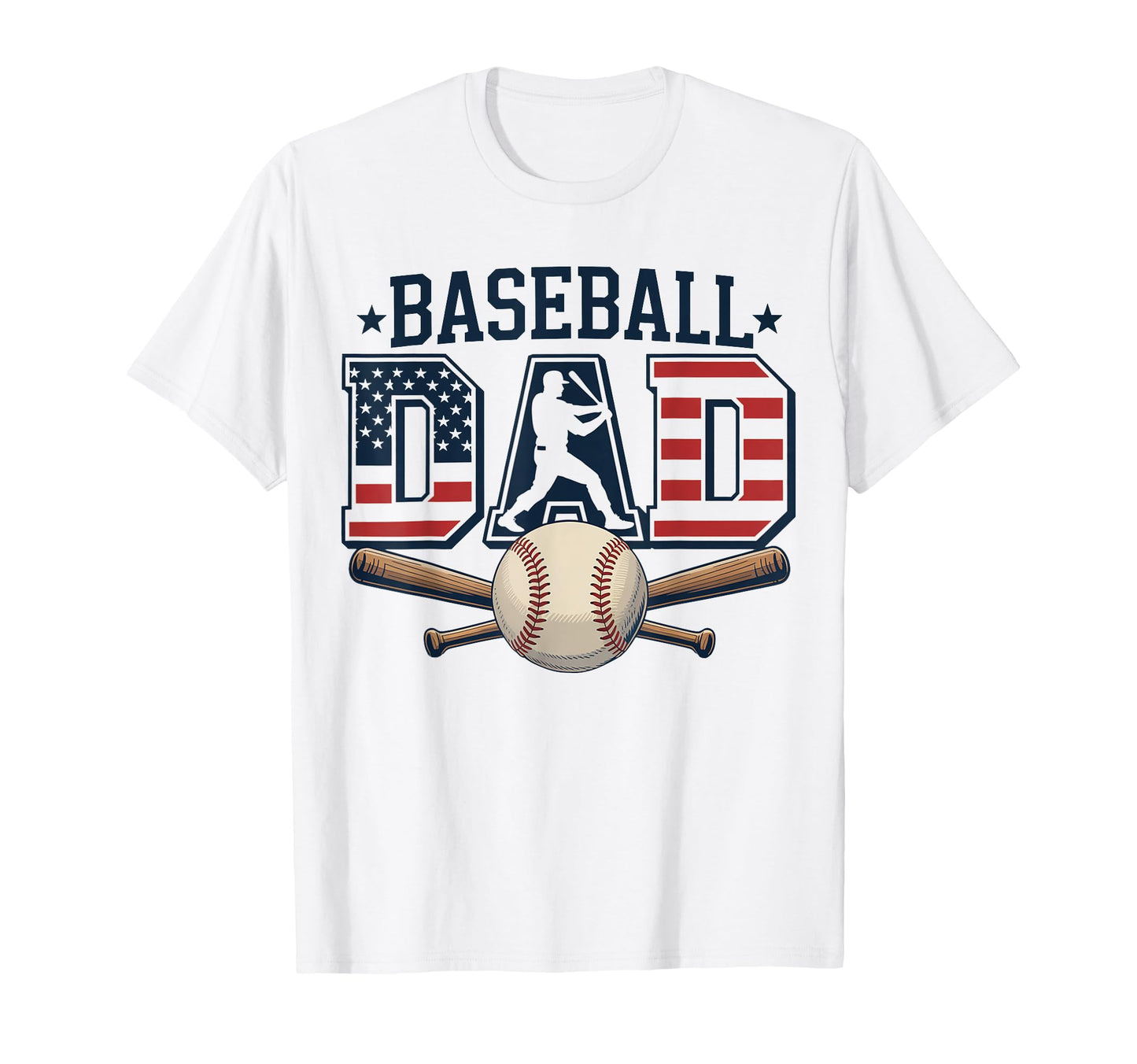 Patriotic Baseball Dad Usa Flag American T-Shirt - Streetwear Style Unisex - T-Shirt, Sweatshirt, Hoodie