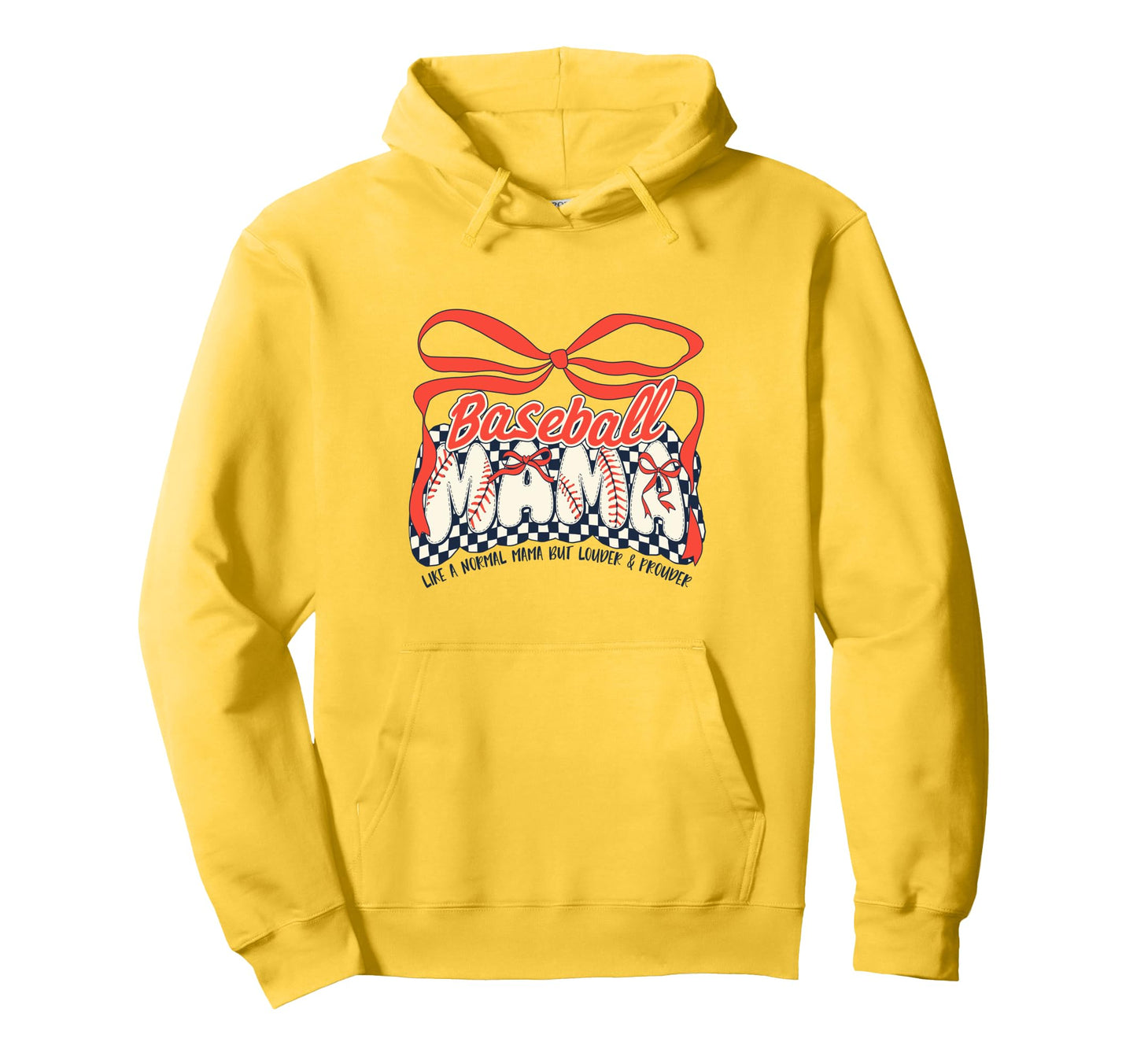Baseball Mom Game Day Checkered Hoodie - Aesthetic Graphic for Adults - T-Shirt, Sweatshirt, Hoodie