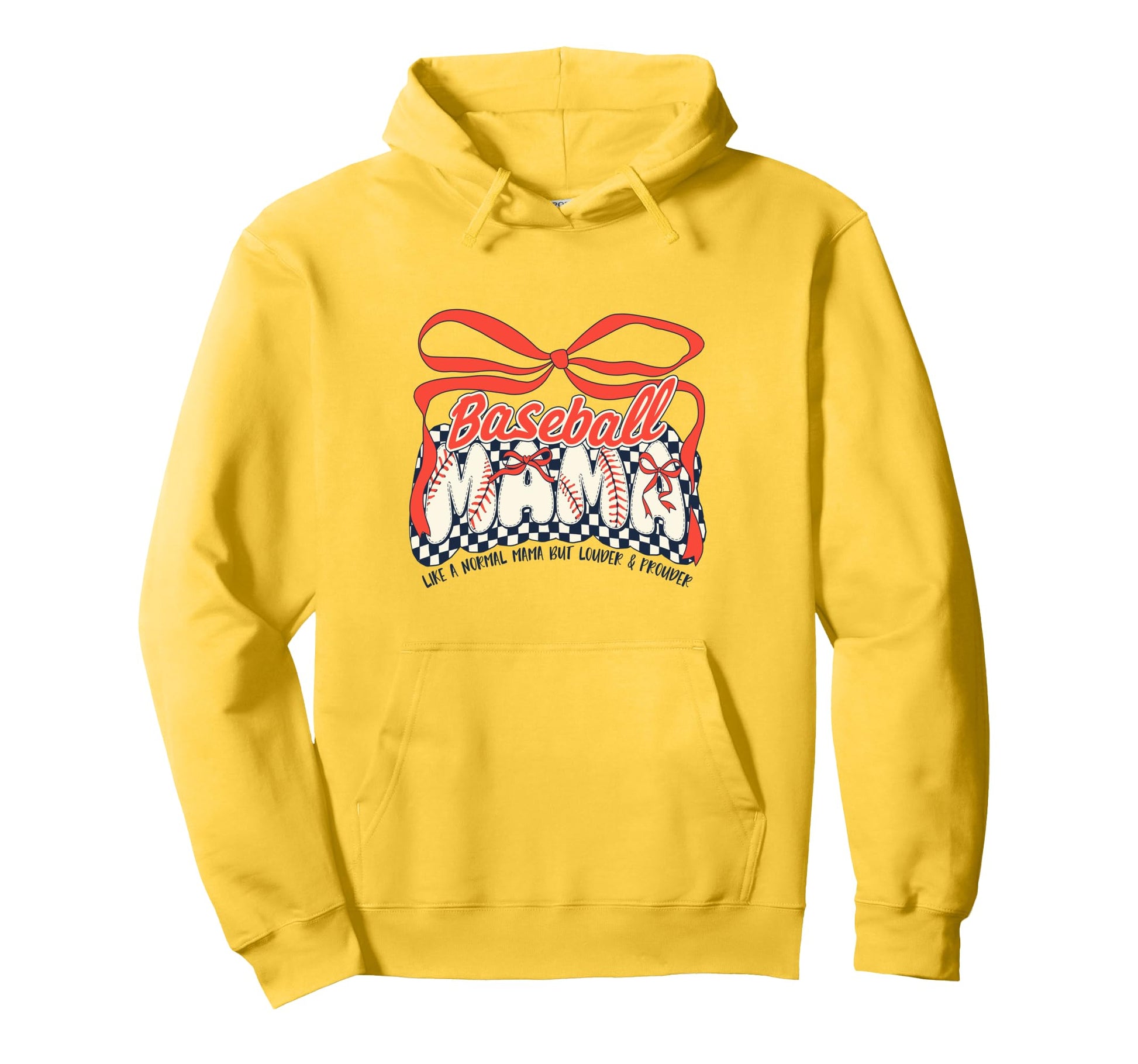 Baseball Mom Game Day Checkered Hoodie - Aesthetic Graphic for Adults - T-Shirt, Sweatshirt, Hoodie