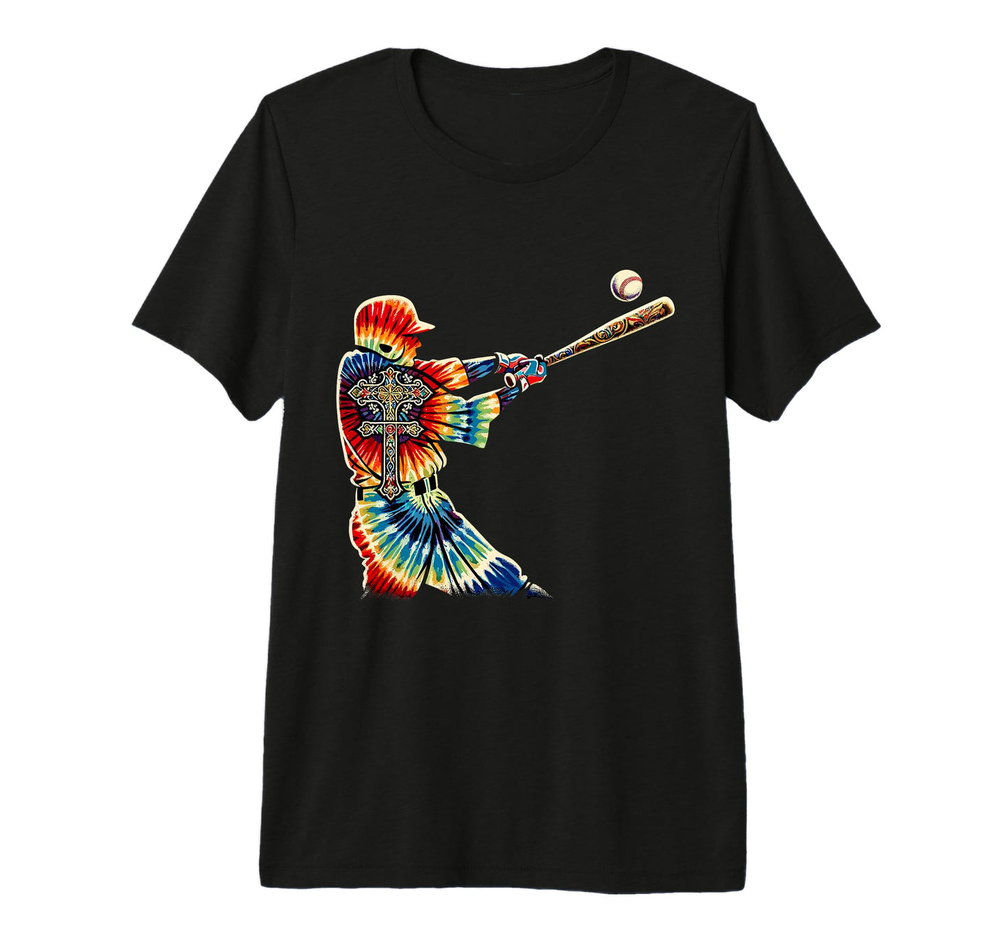 Holy Home Run Jesus Baseball Vector T-Shirt - Custom Art Print Men Women - T-Shirt, Sweatshirt, Hoodie